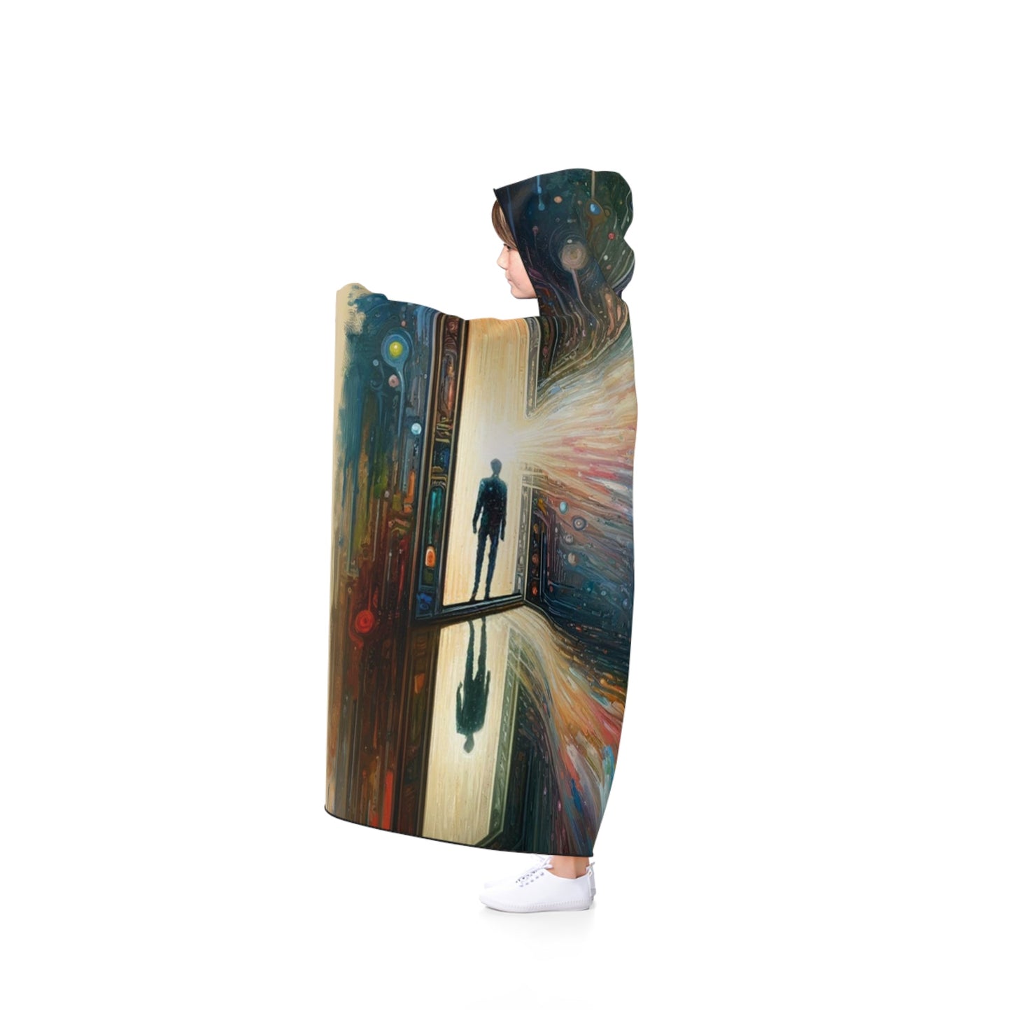 Mirror Wholeness Tachism Hooded Blanket - ATUH.ART