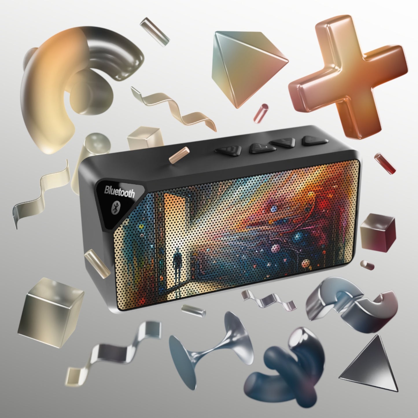 Mirror Wholeness Tachism Jabba Bluetooth Speaker - ATUH.ART