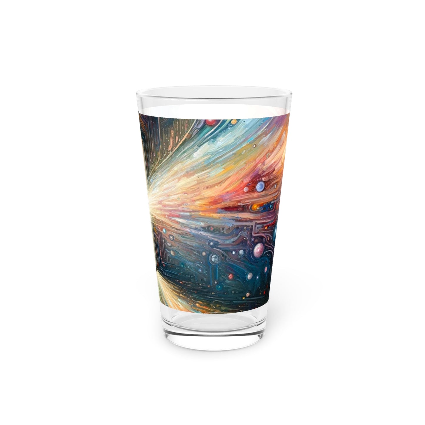 Mirror Wholeness Tachism Pint Glass, 16oz - ATUH.ART