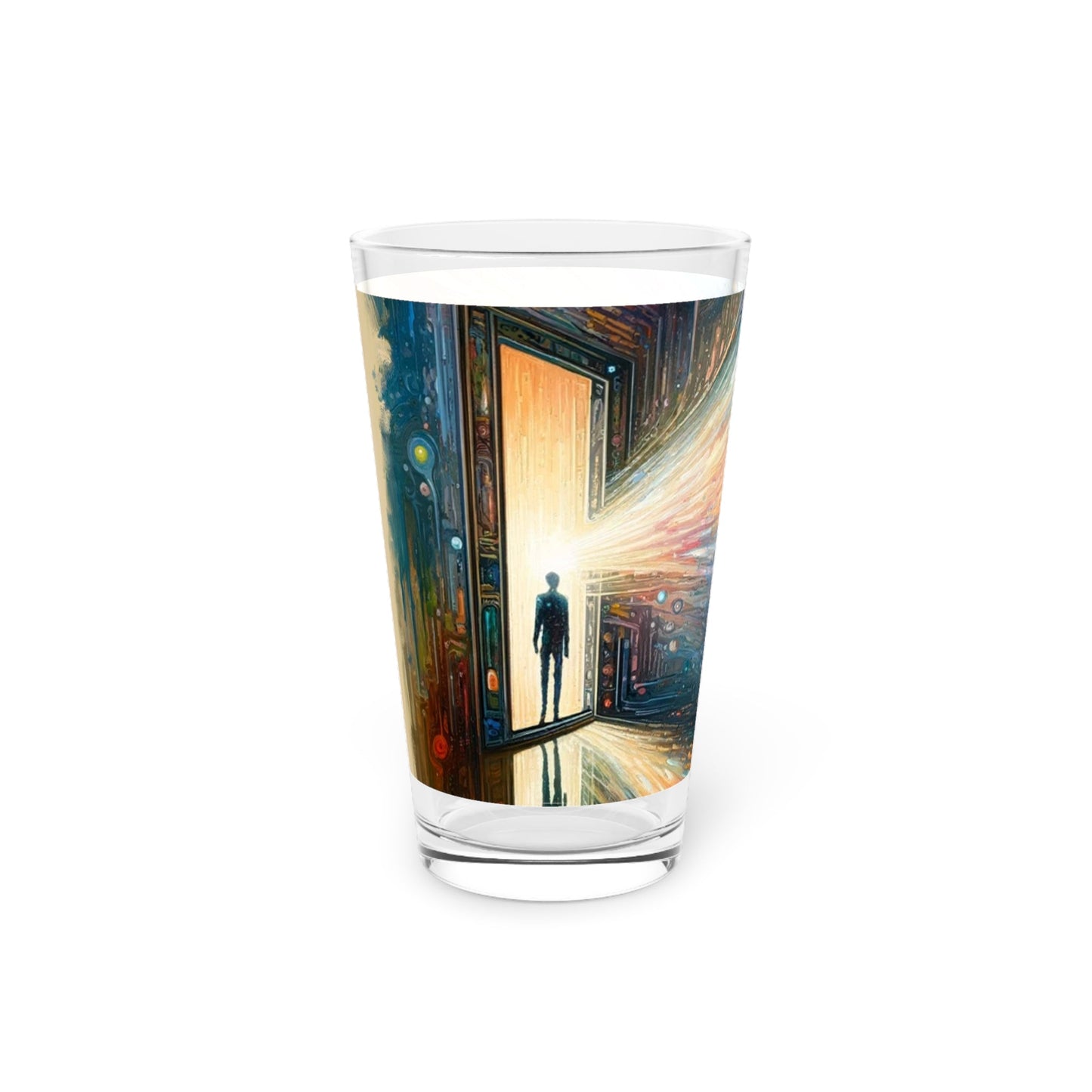 Mirror Wholeness Tachism Pint Glass, 16oz - ATUH.ART