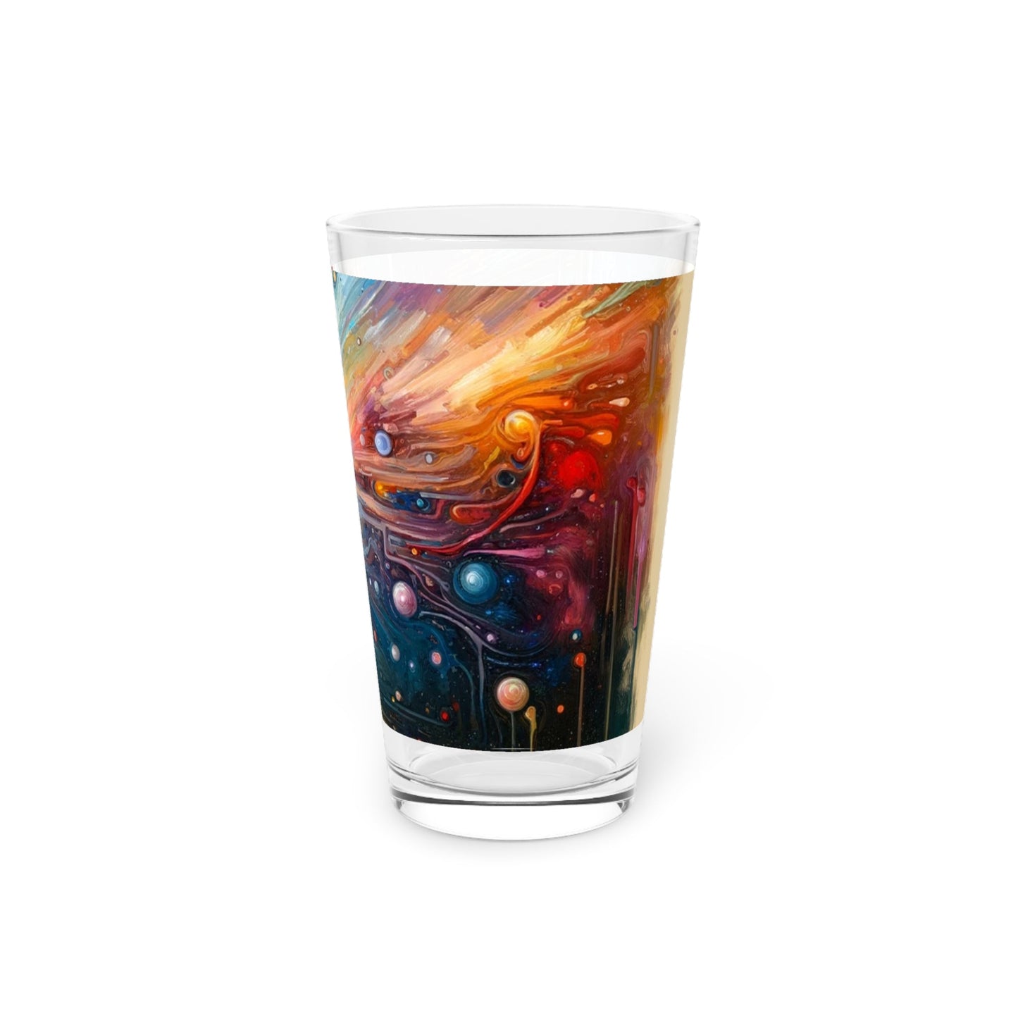 Mirror Wholeness Tachism Pint Glass, 16oz - ATUH.ART
