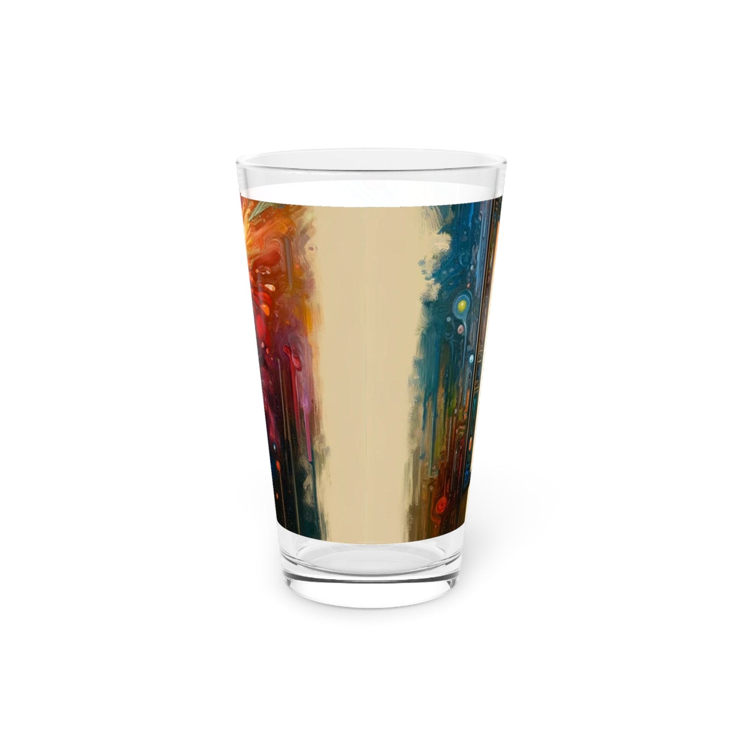 Mirror Wholeness Tachism Pint Glass, 16oz - ATUH.ART