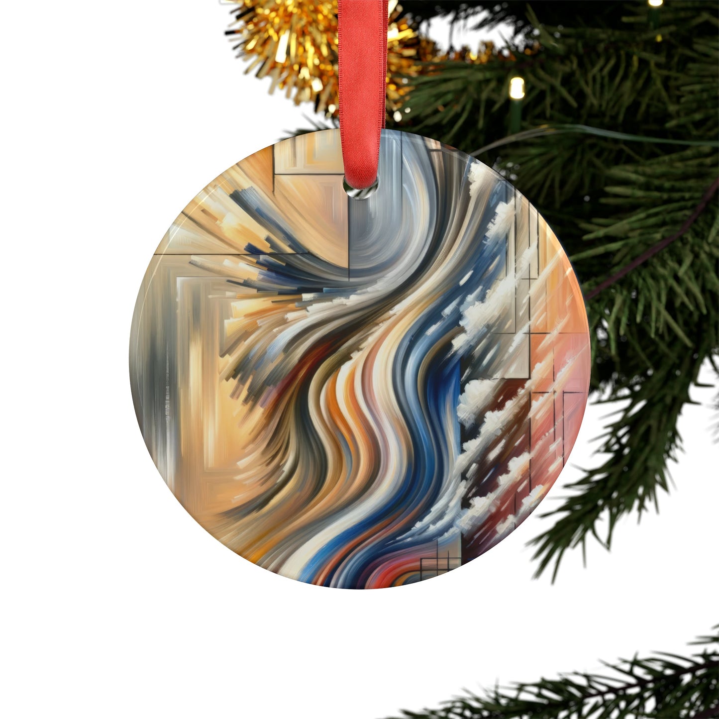 Model Dynamic Transition Acrylic Ornament with Ribbon - ATUH.ART