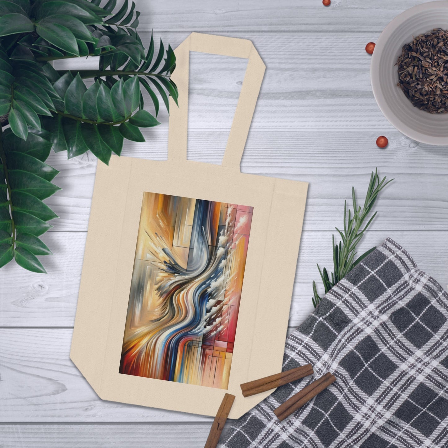 Model Dynamic Transition Double Wine Tote Bag - ATUH.ART