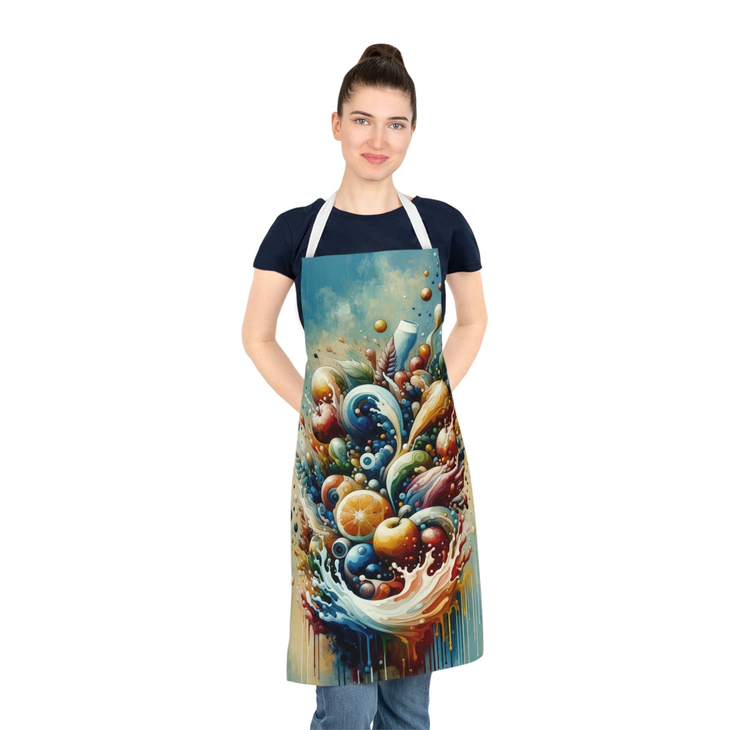 Nourishing Tachism Symphony Adult Apron (AOP) - ATUH.ART