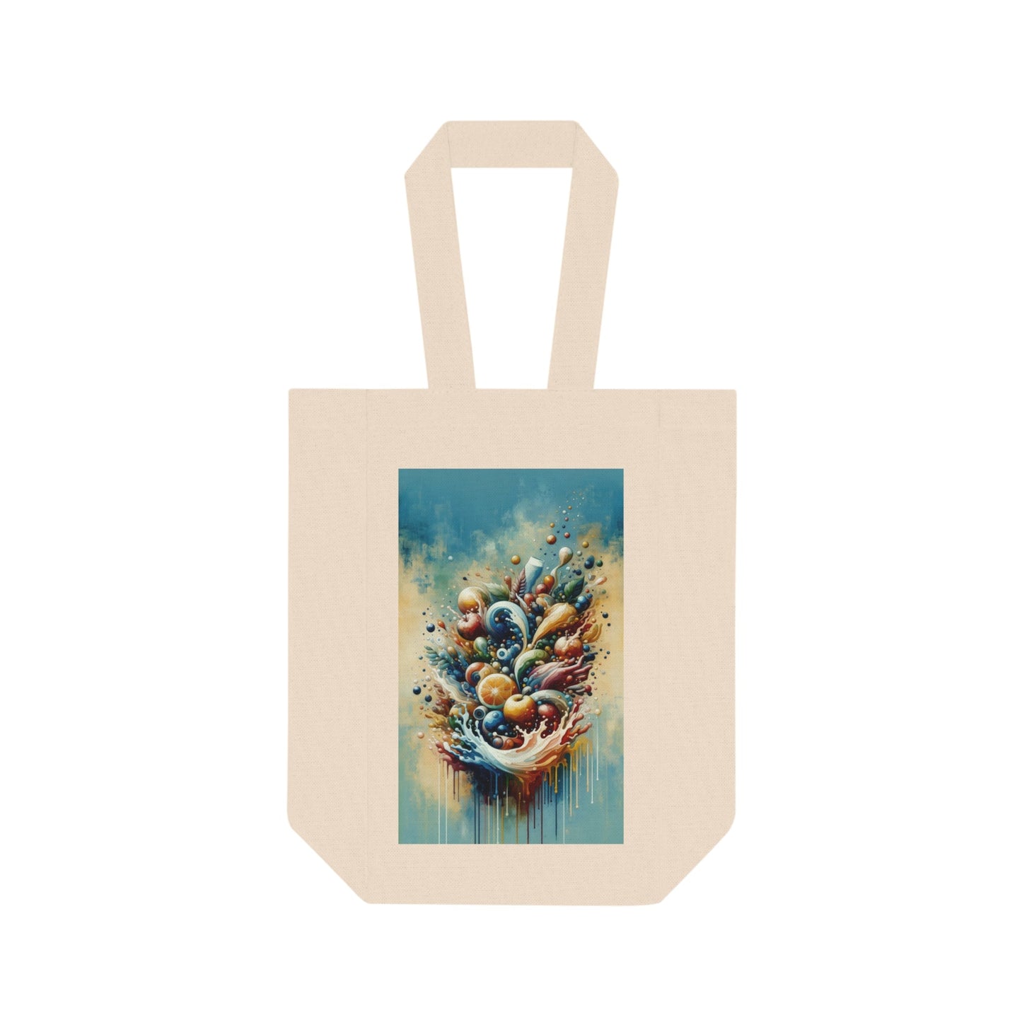 Nourishing Tachism Symphony Double Wine Tote Bag - ATUH.ART