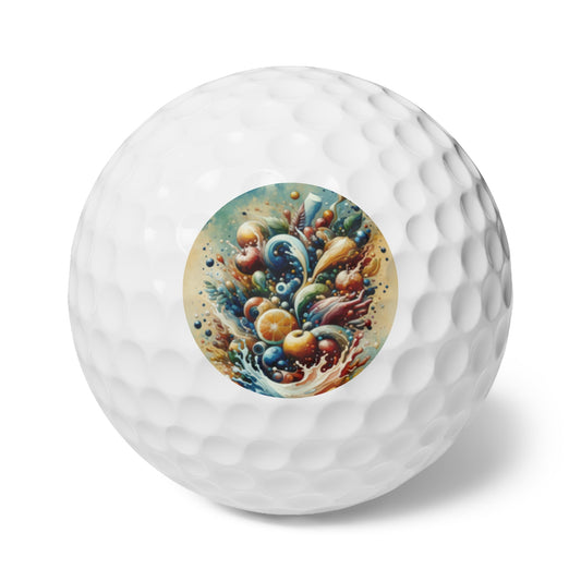 Nourishing Tachism Symphony Golf Balls, 6pcs - ATUH.ART