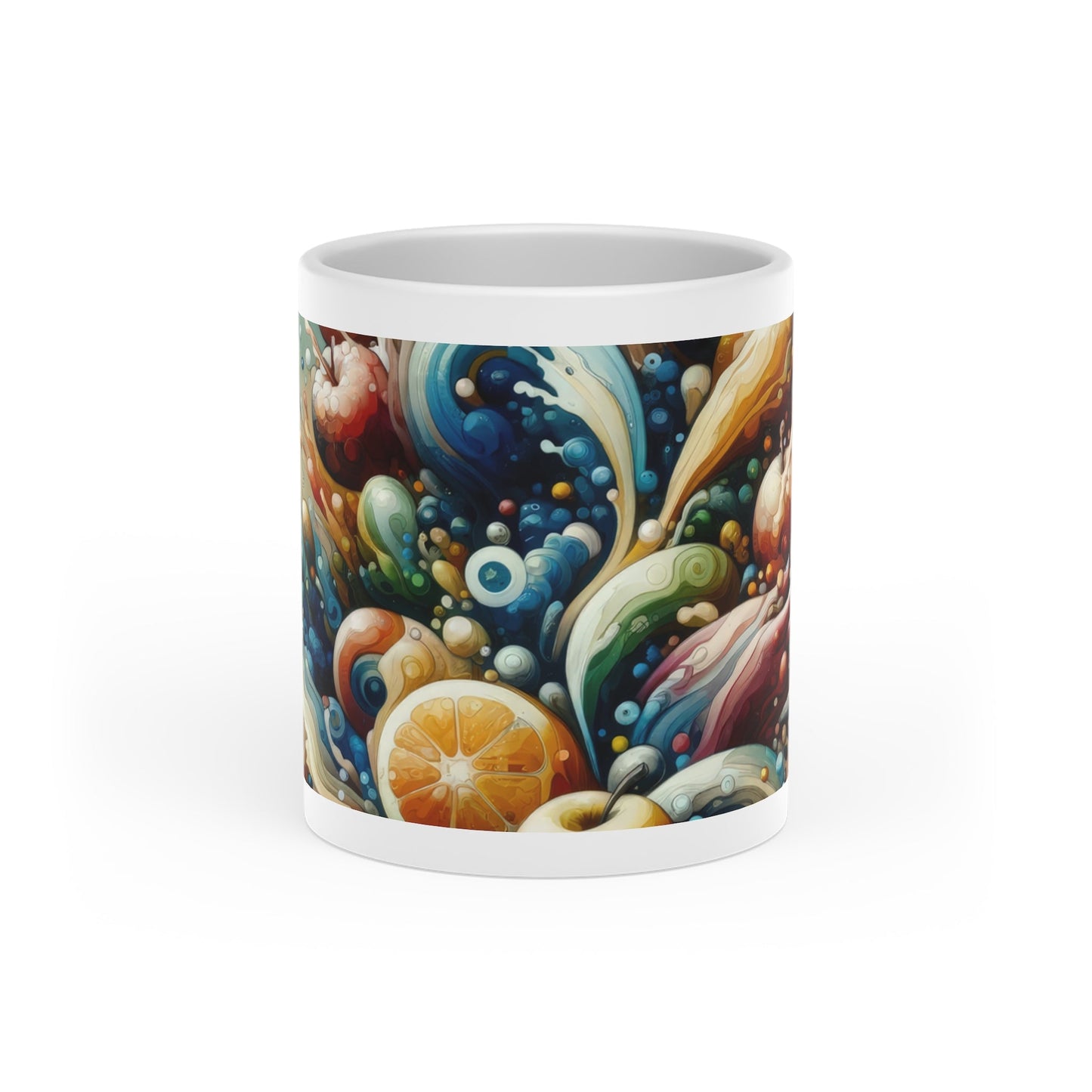 Nourishing Tachism Symphony Heart-Shaped Mug - ATUH.ART