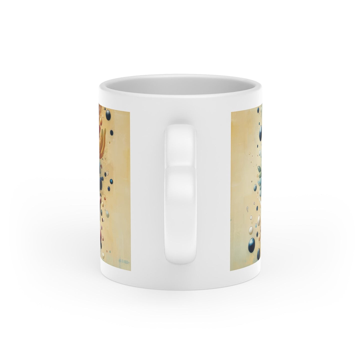 Nourishing Tachism Symphony Heart-Shaped Mug - ATUH.ART