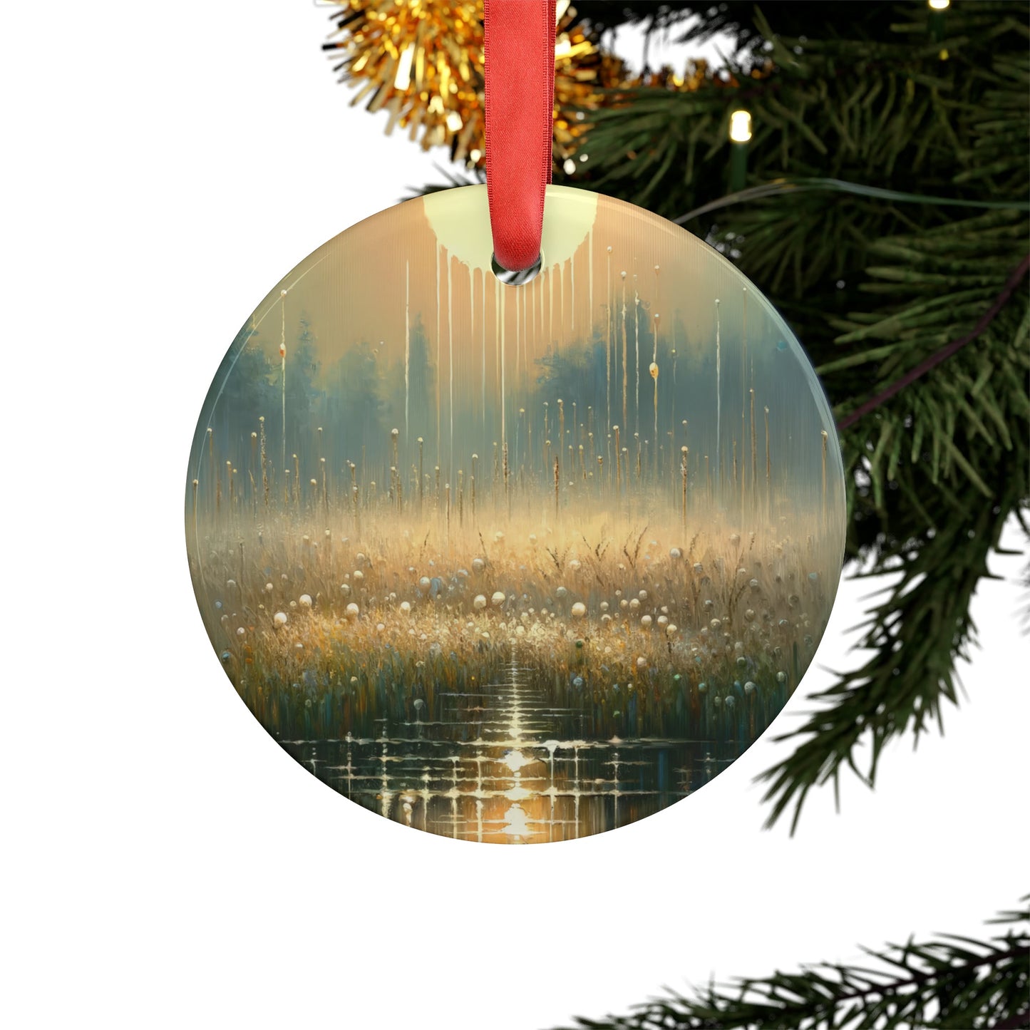 Observant Delicacy Heart Acrylic Ornament with Ribbon - ATUH.ART