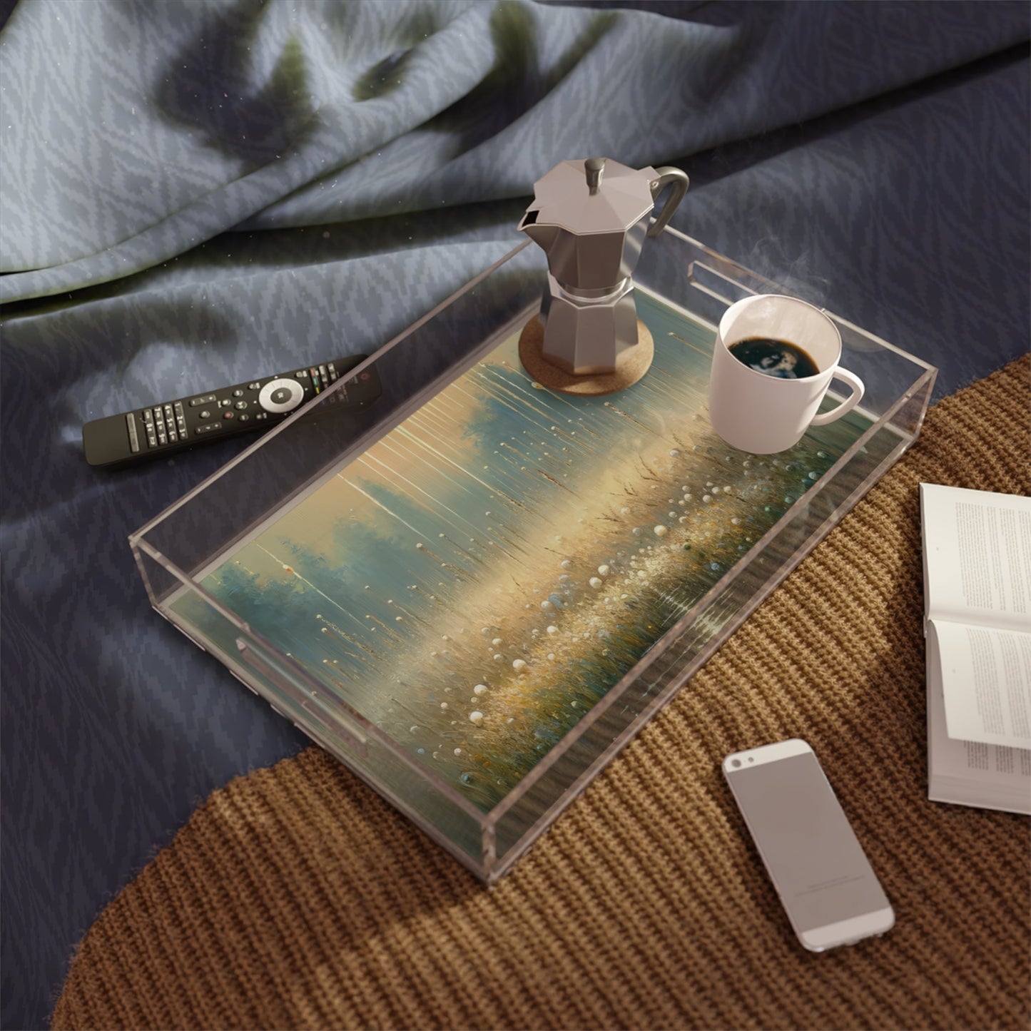 Observant Delicacy Heart Acrylic Serving Tray - ATUH.ART