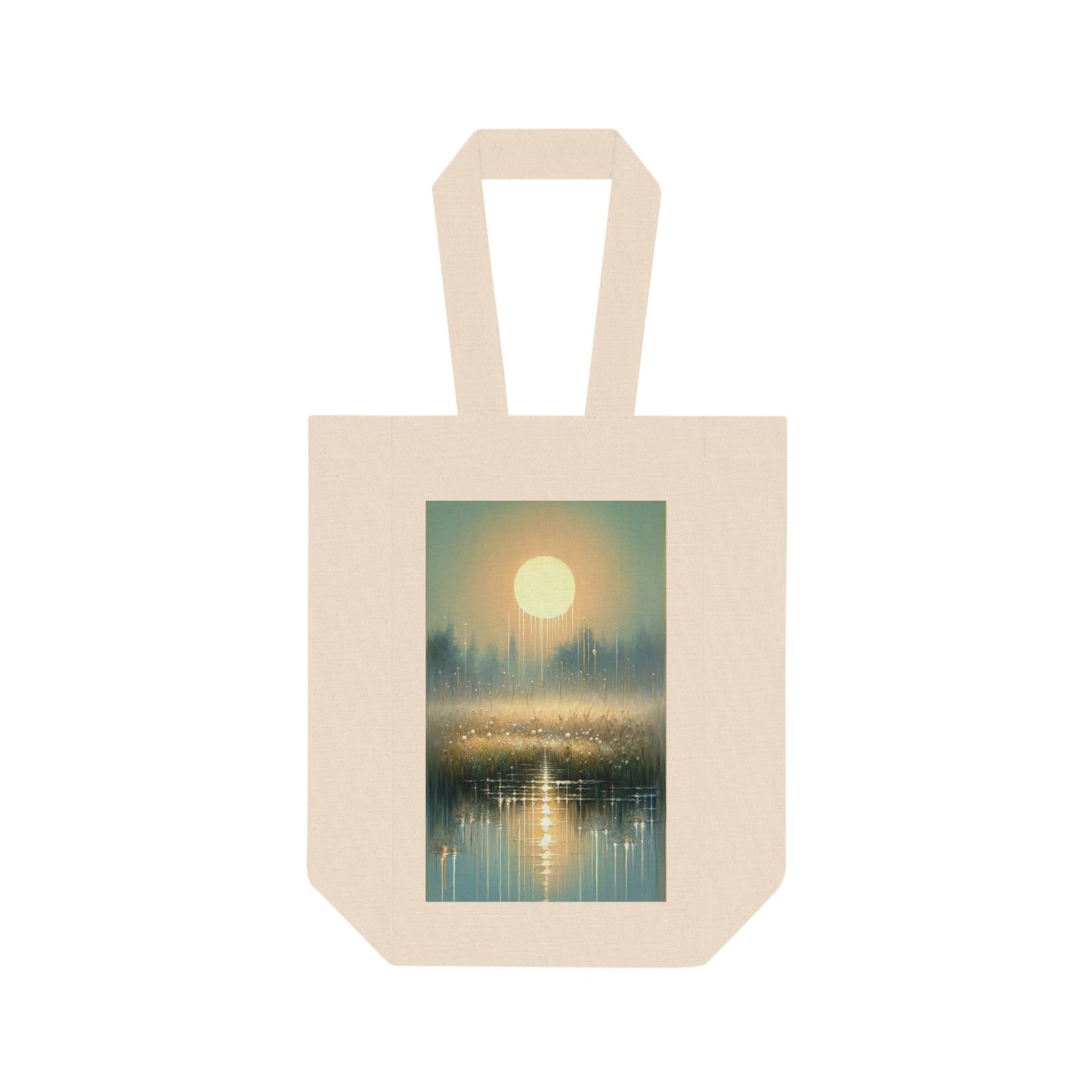 Observant Delicacy Heart Double Wine Tote Bag - ATUH.ART