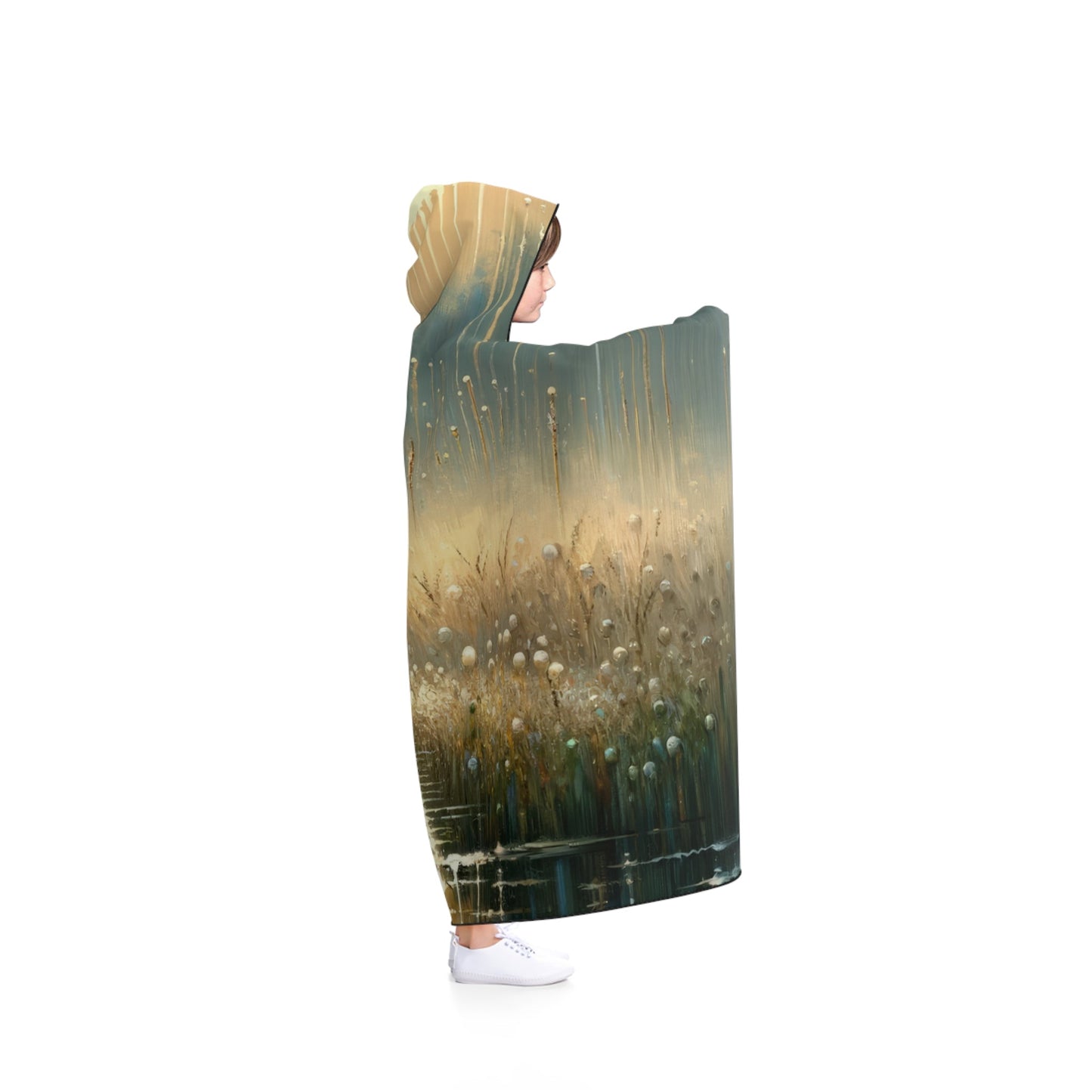 Observant Delicacy Heart Hooded Blanket - ATUH.ART