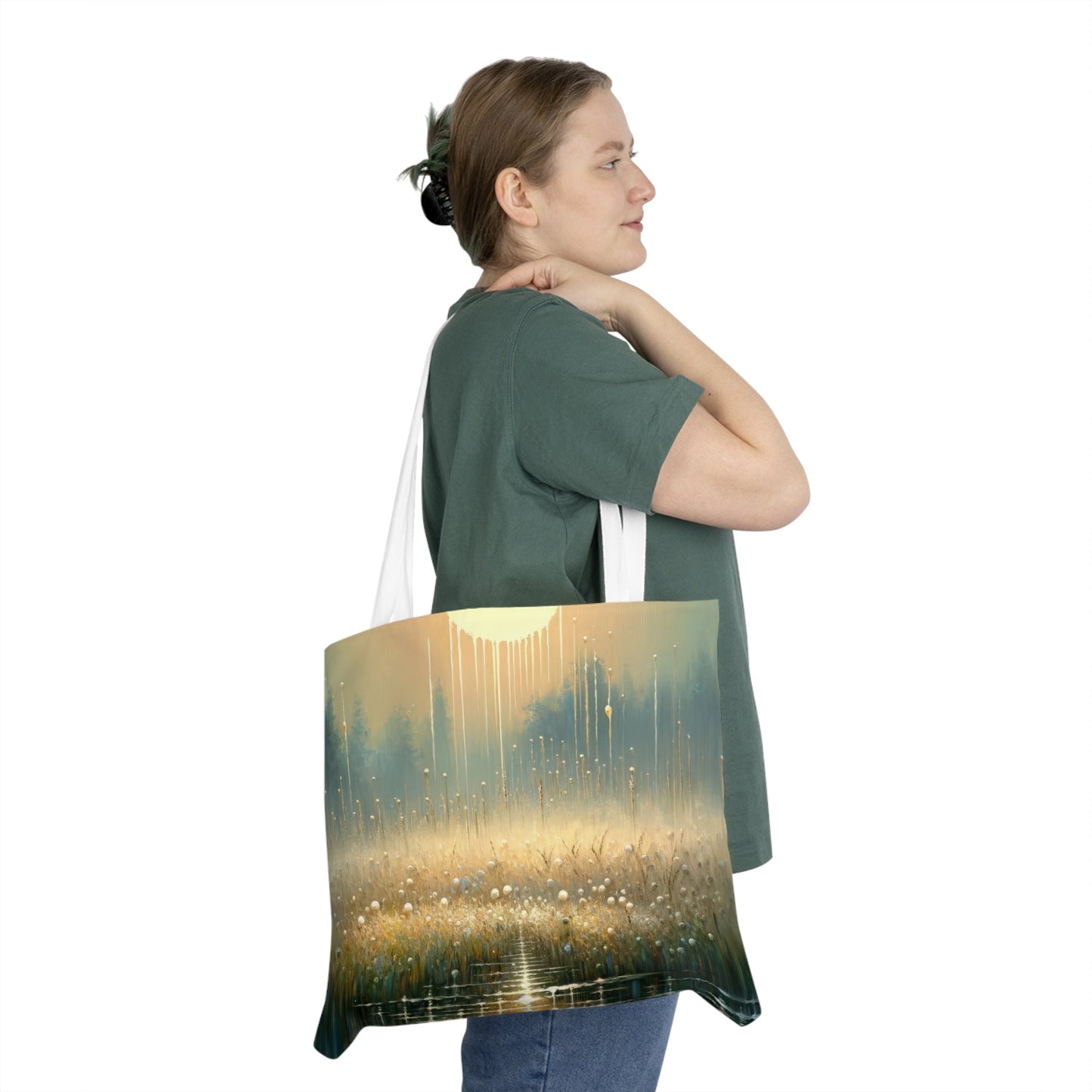 Observant Delicacy Heart Shoulder Tote Bag (AOP) - ATUH.ART