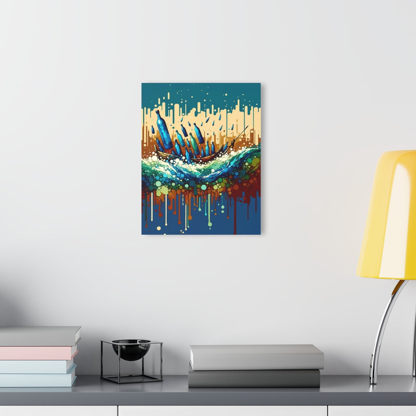 Oceanic Bottle Rescue Acrylic Prints (French Cleat Hanging) - ATUH.ART