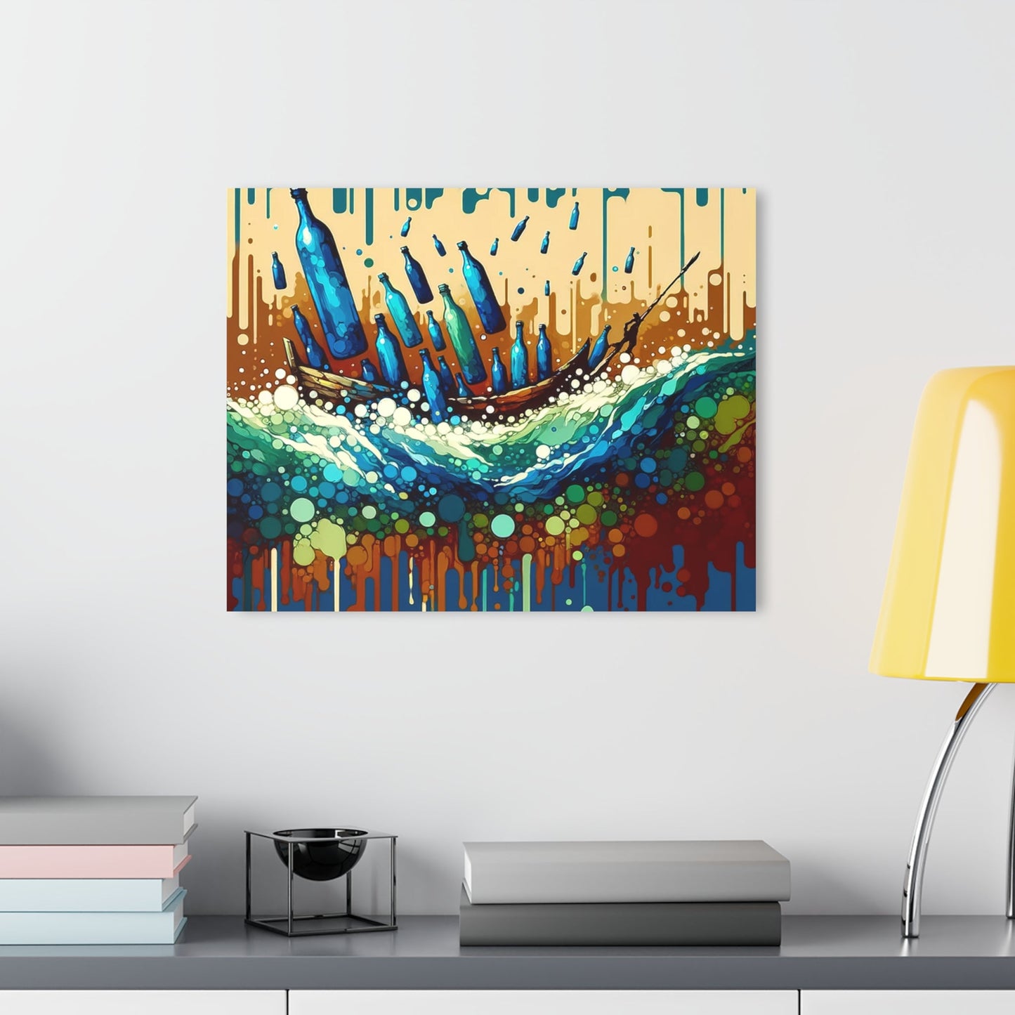 Oceanic Bottle Rescue Acrylic Prints (French Cleat Hanging) - ATUH.ART