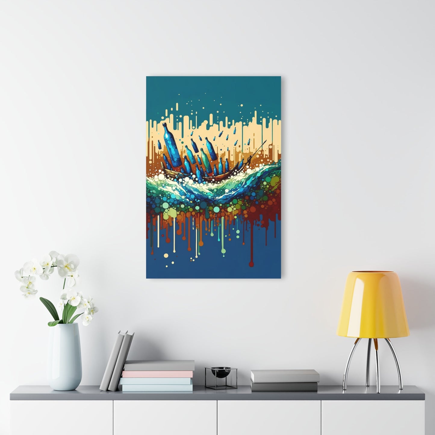 Oceanic Bottle Rescue Acrylic Prints (French Cleat Hanging) - ATUH.ART