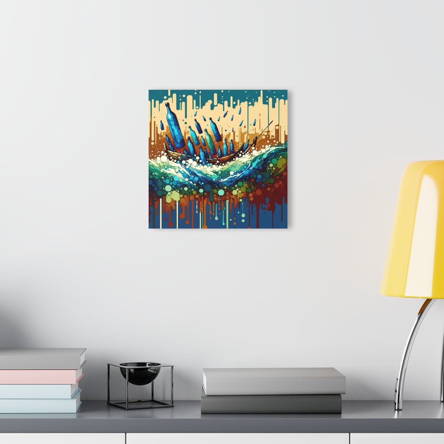 Oceanic Bottle Rescue Acrylic Prints (French Cleat Hanging) - ATUH.ART