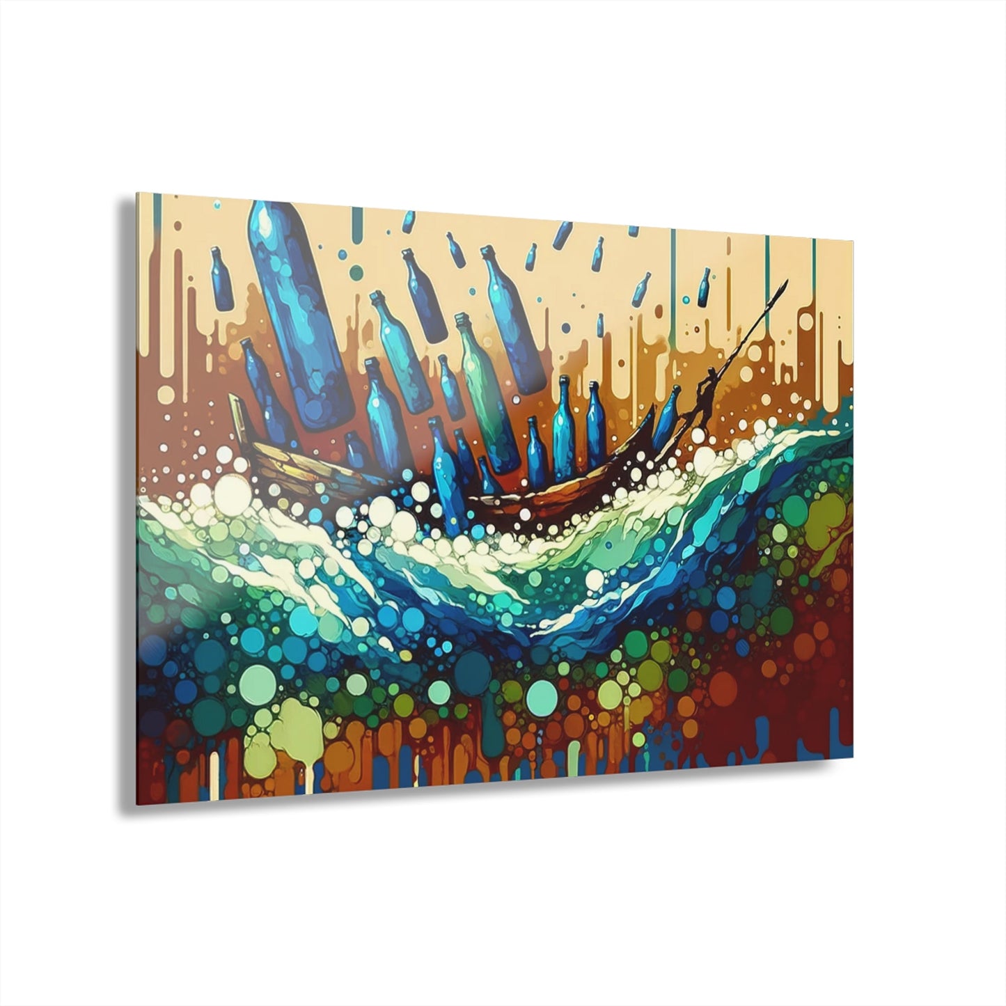 Oceanic Bottle Rescue Acrylic Prints (French Cleat Hanging) - ATUH.ART