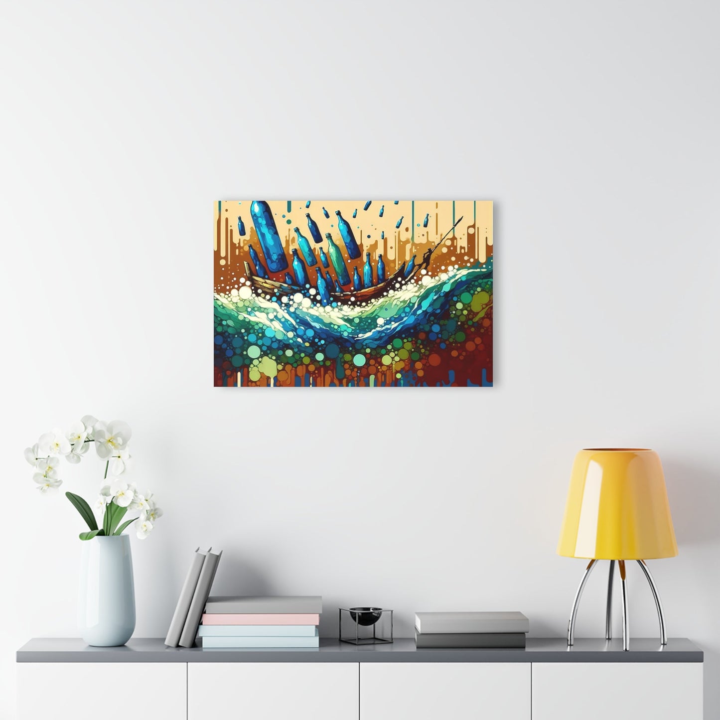 Oceanic Bottle Rescue Acrylic Prints (French Cleat Hanging) - ATUH.ART