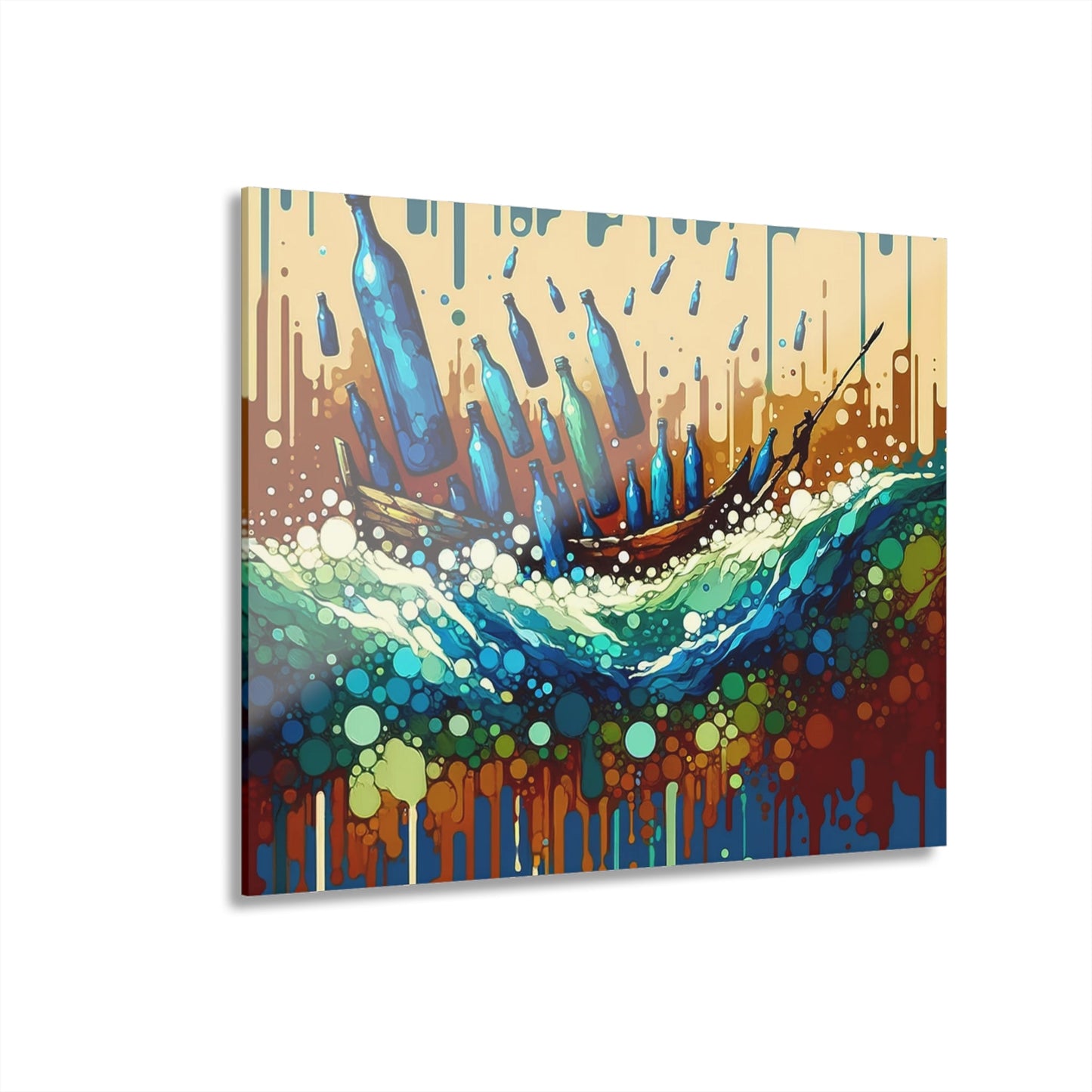 Oceanic Bottle Rescue Acrylic Prints (French Cleat Hanging) - ATUH.ART