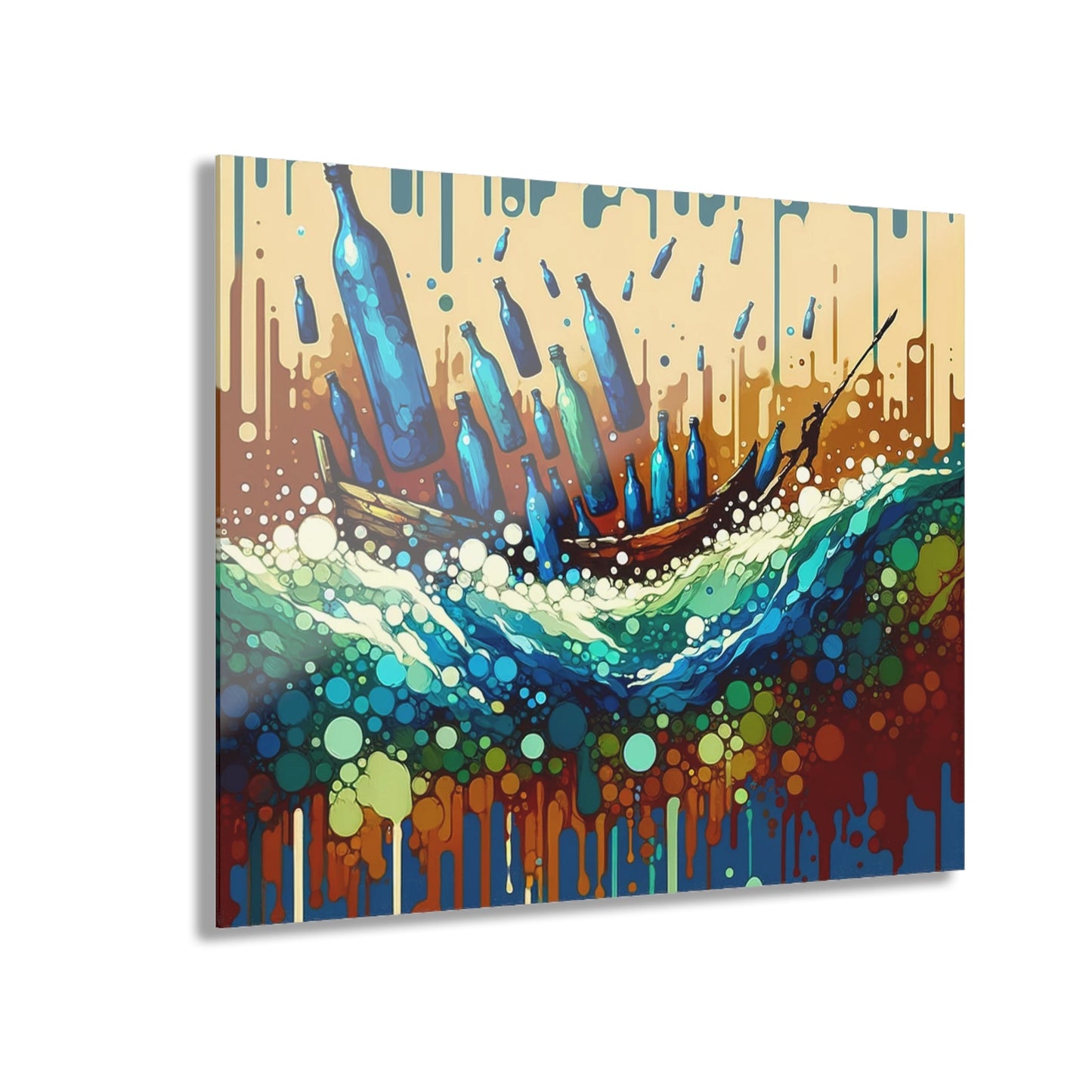 Oceanic Bottle Rescue Acrylic Prints (French Cleat Hanging) - ATUH.ART