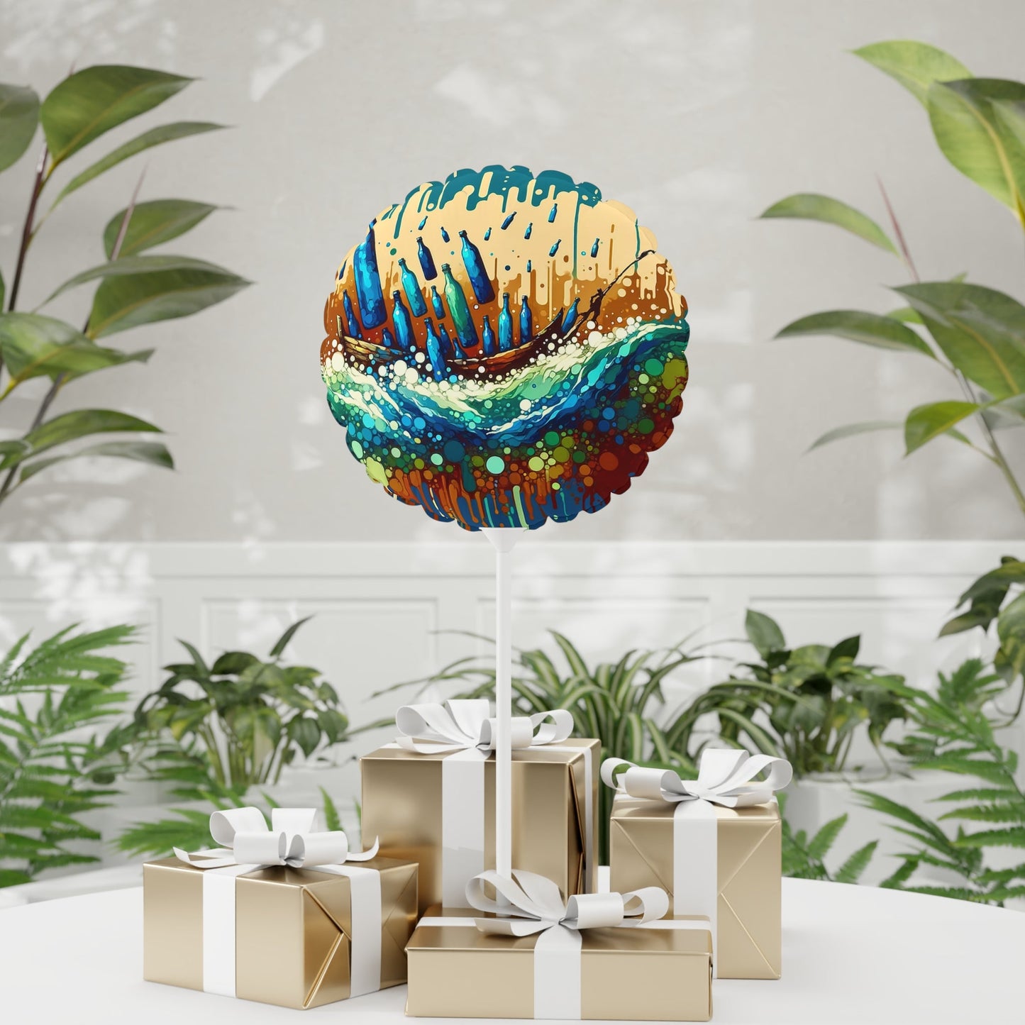 Oceanic Bottle Rescue Balloon (Round and Heart-shaped), 11" - ATUH.ART
