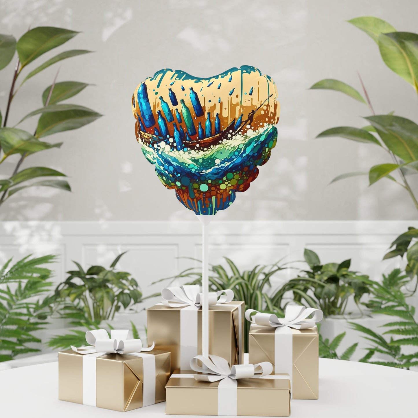 Oceanic Bottle Rescue Balloon (Round and Heart-shaped), 11" - ATUH.ART