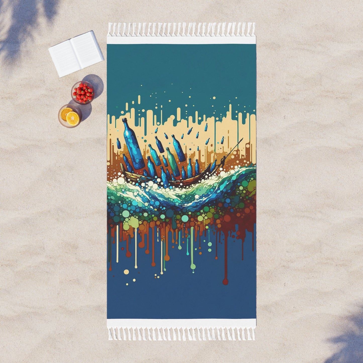 Oceanic Bottle Rescue Boho Beach Cloth - ATUH.ART