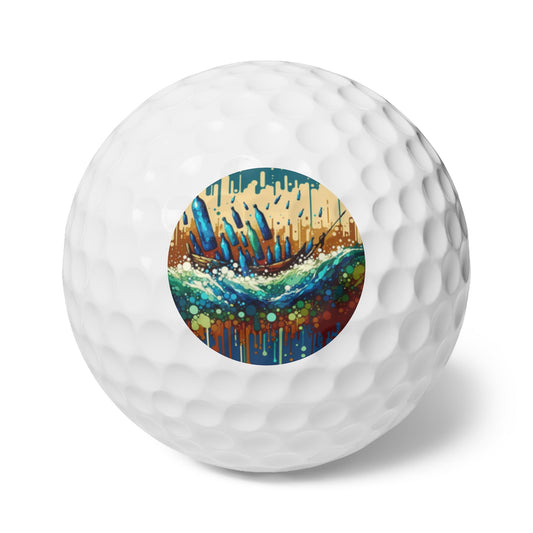 Oceanic Bottle Rescue Golf Balls, 6pcs - ATUH.ART