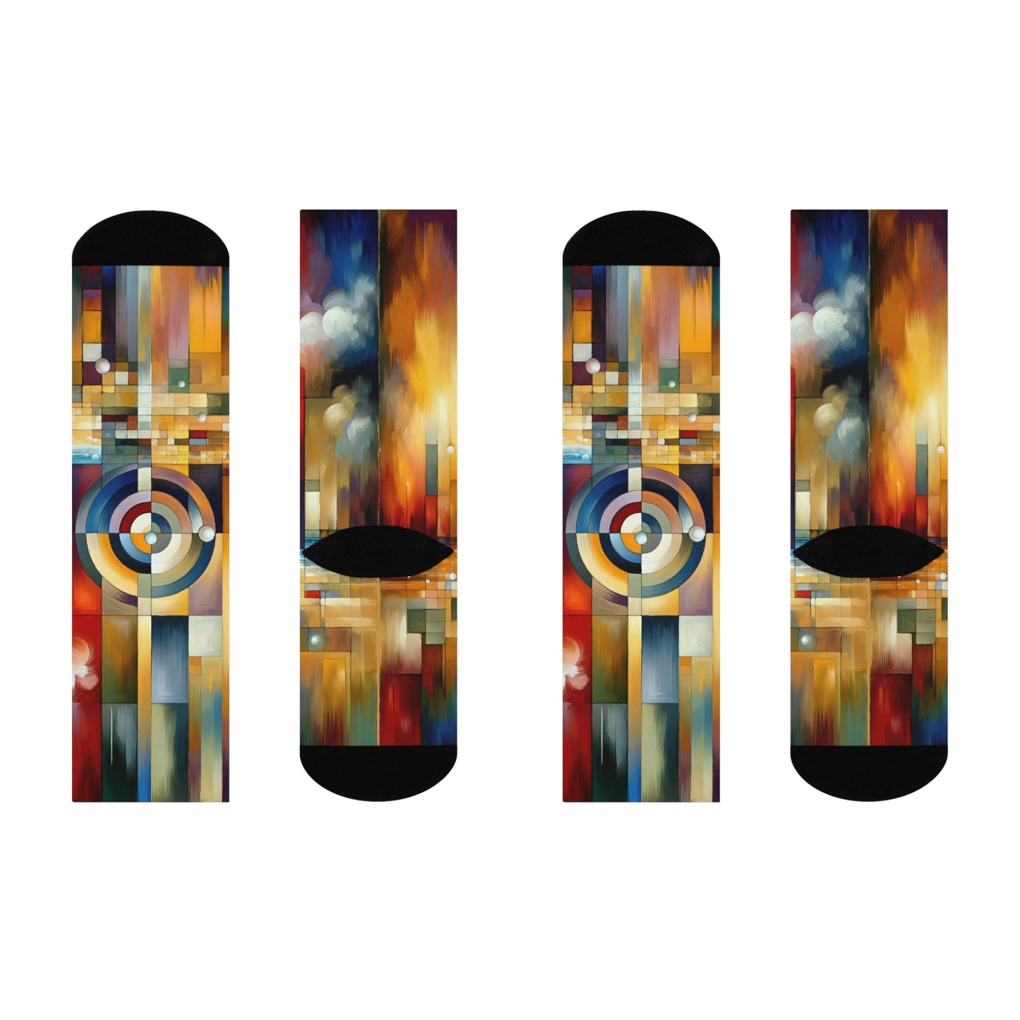 Oneness Through Tachism Cushioned Crew Socks - ATUH.ART