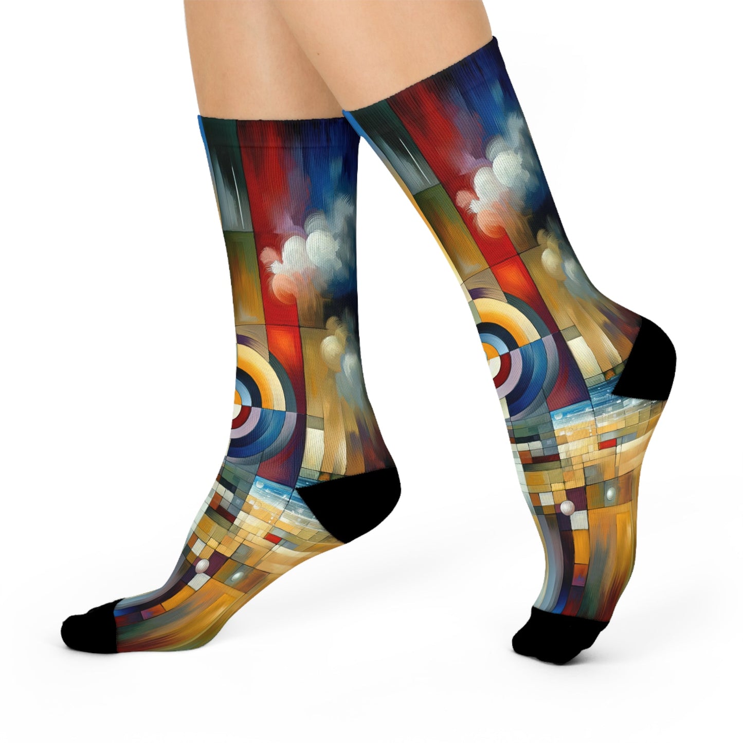 Oneness Through Tachism Cushioned Crew Socks - ATUH.ART