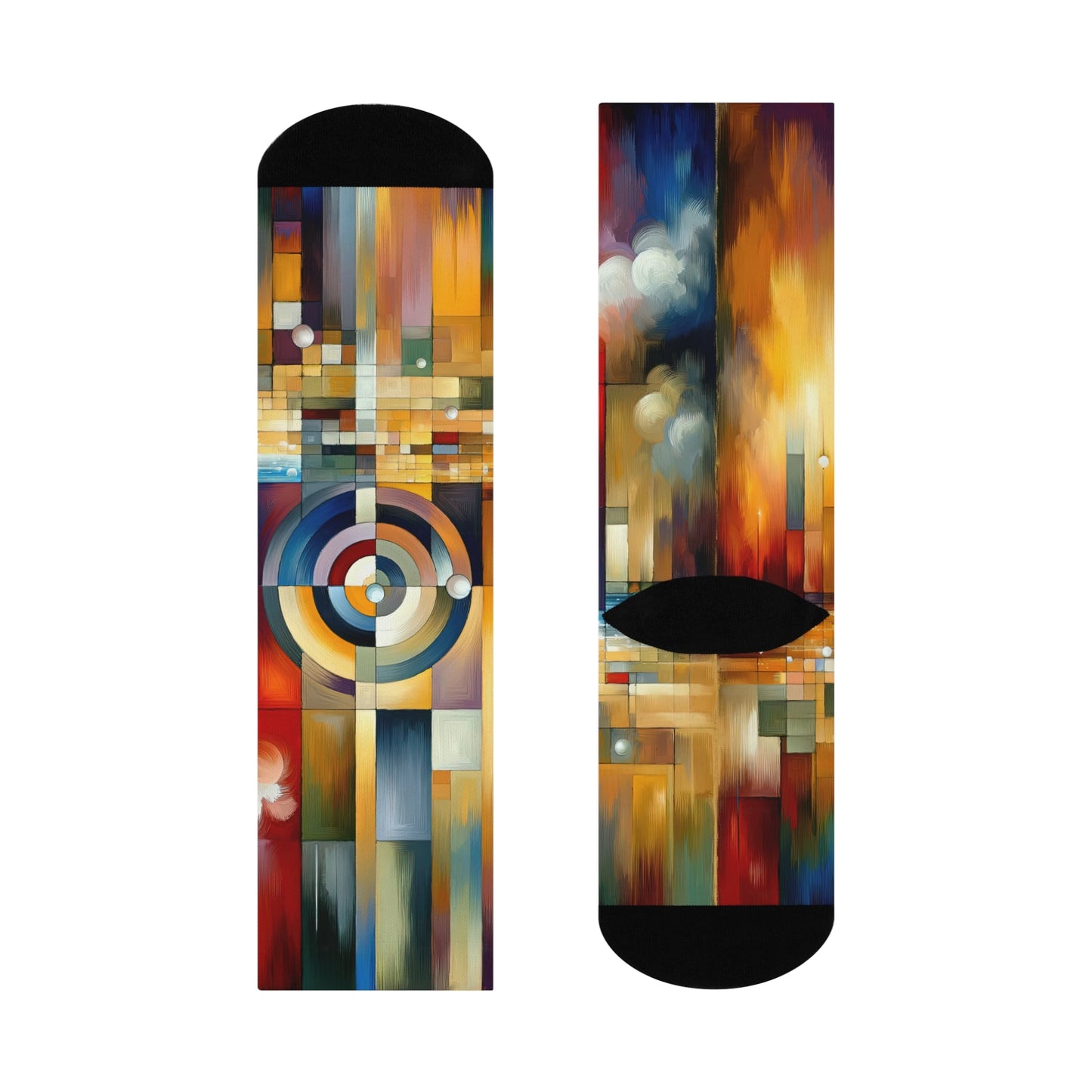 Oneness Through Tachism Cushioned Crew Socks - ATUH.ART