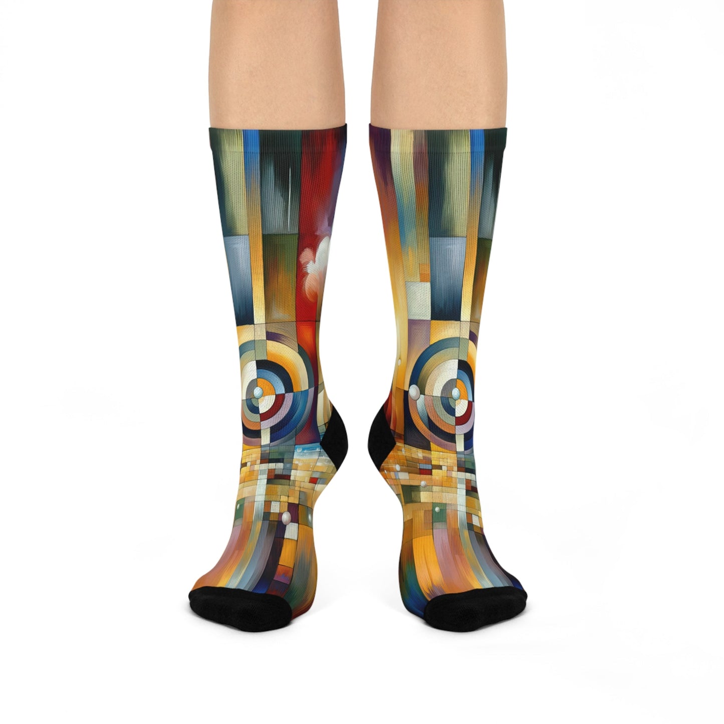 Oneness Through Tachism Cushioned Crew Socks - ATUH.ART
