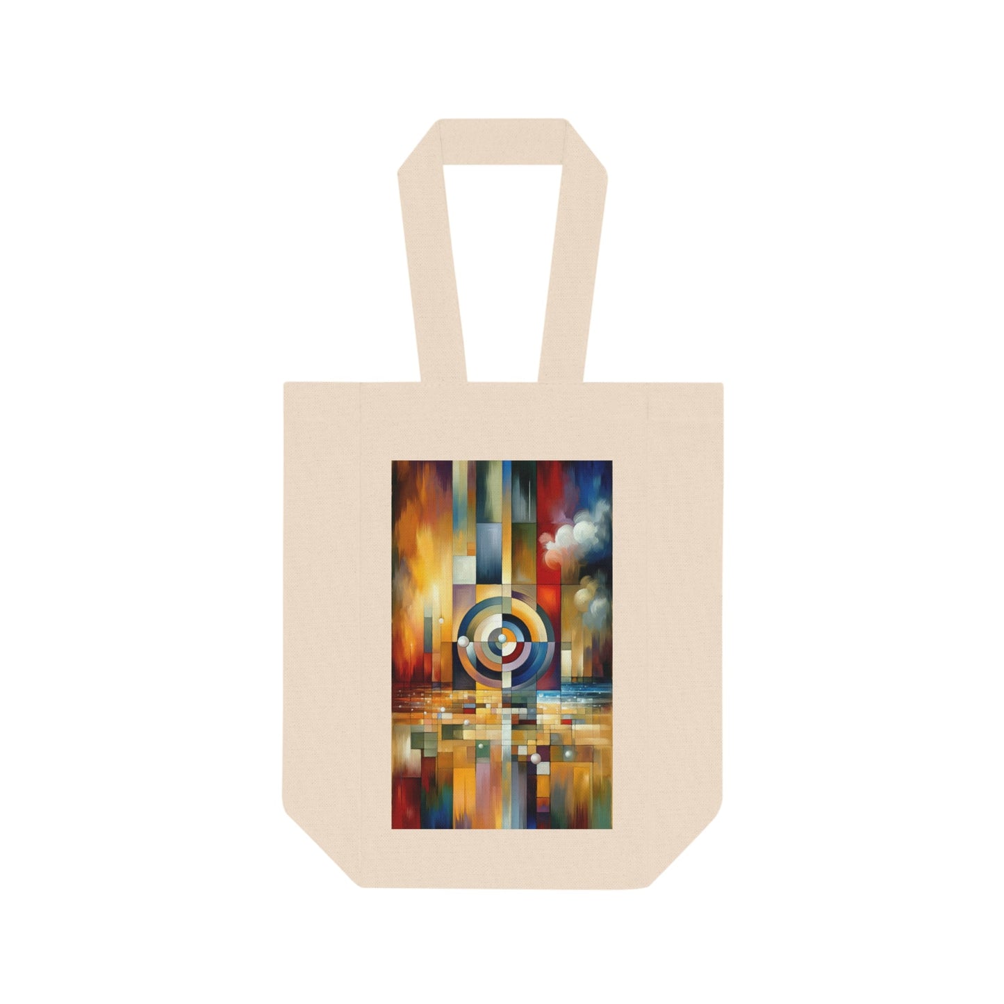 Oneness Through Tachism Double Wine Tote Bag - ATUH.ART