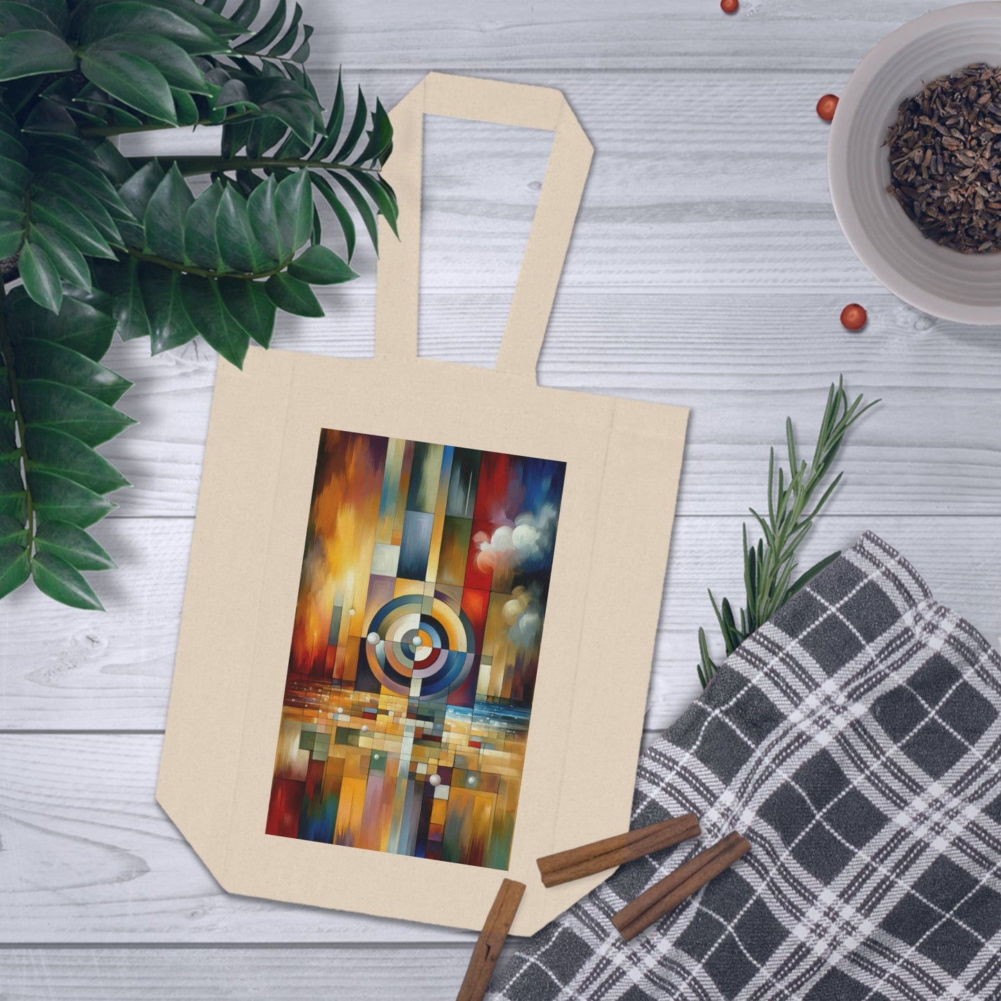 Oneness Through Tachism Double Wine Tote Bag - ATUH.ART