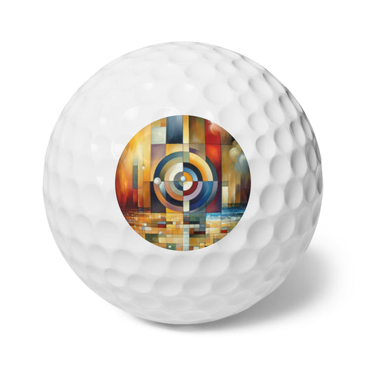 Oneness Through Tachism Golf Balls, 6pcs - ATUH.ART