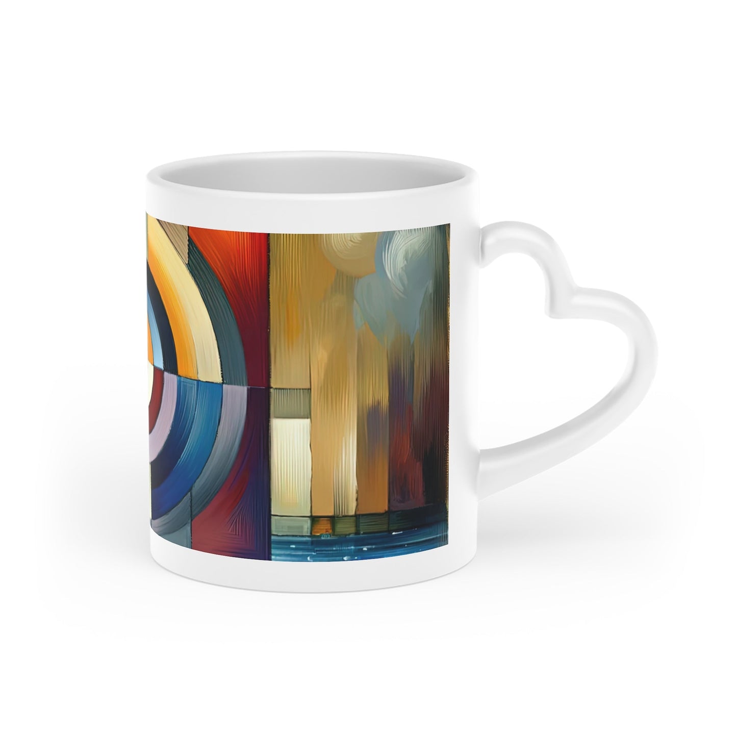 Oneness Through Tachism Heart-Shaped Mug - ATUH.ART