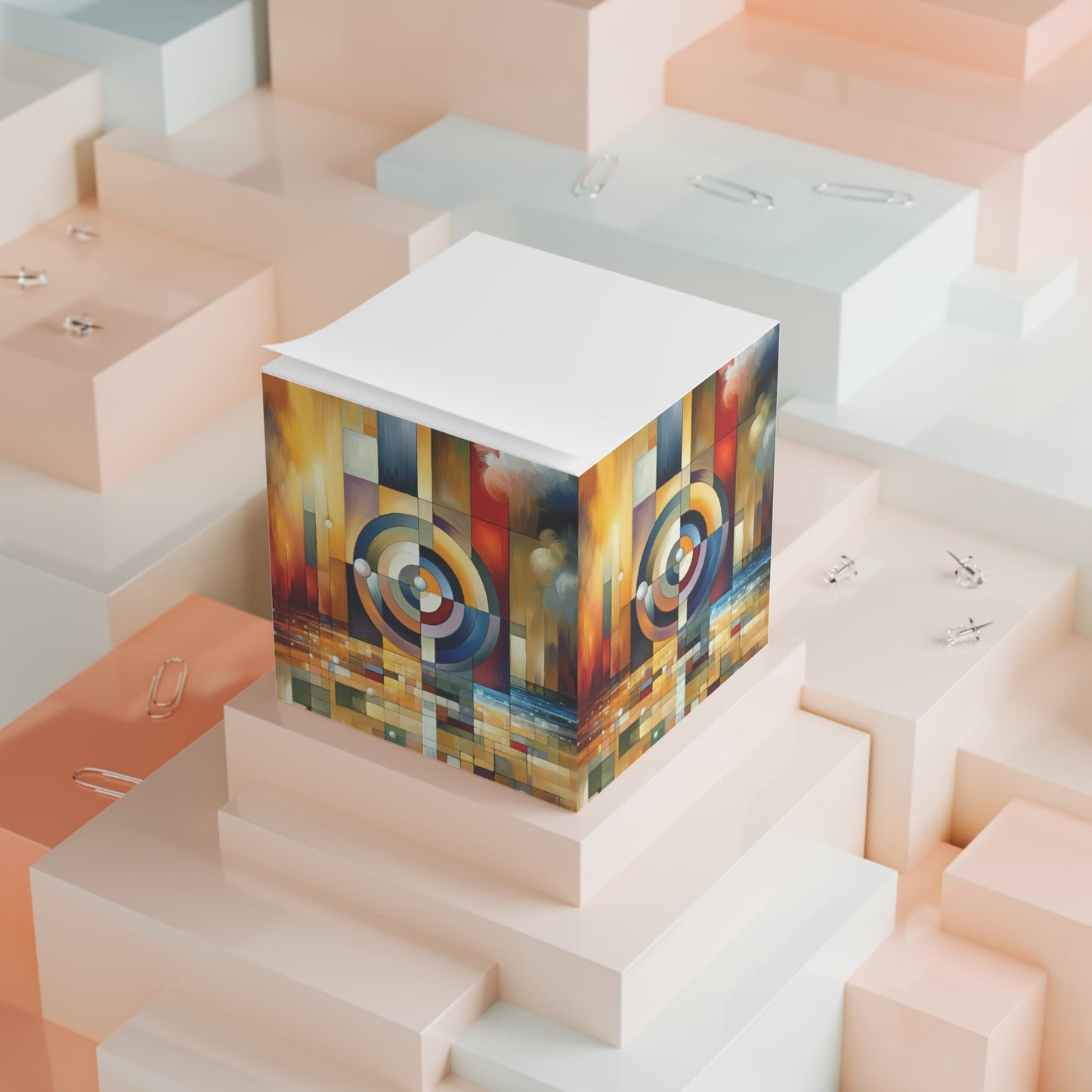 Oneness Through Tachism Note Cube - ATUH.ART