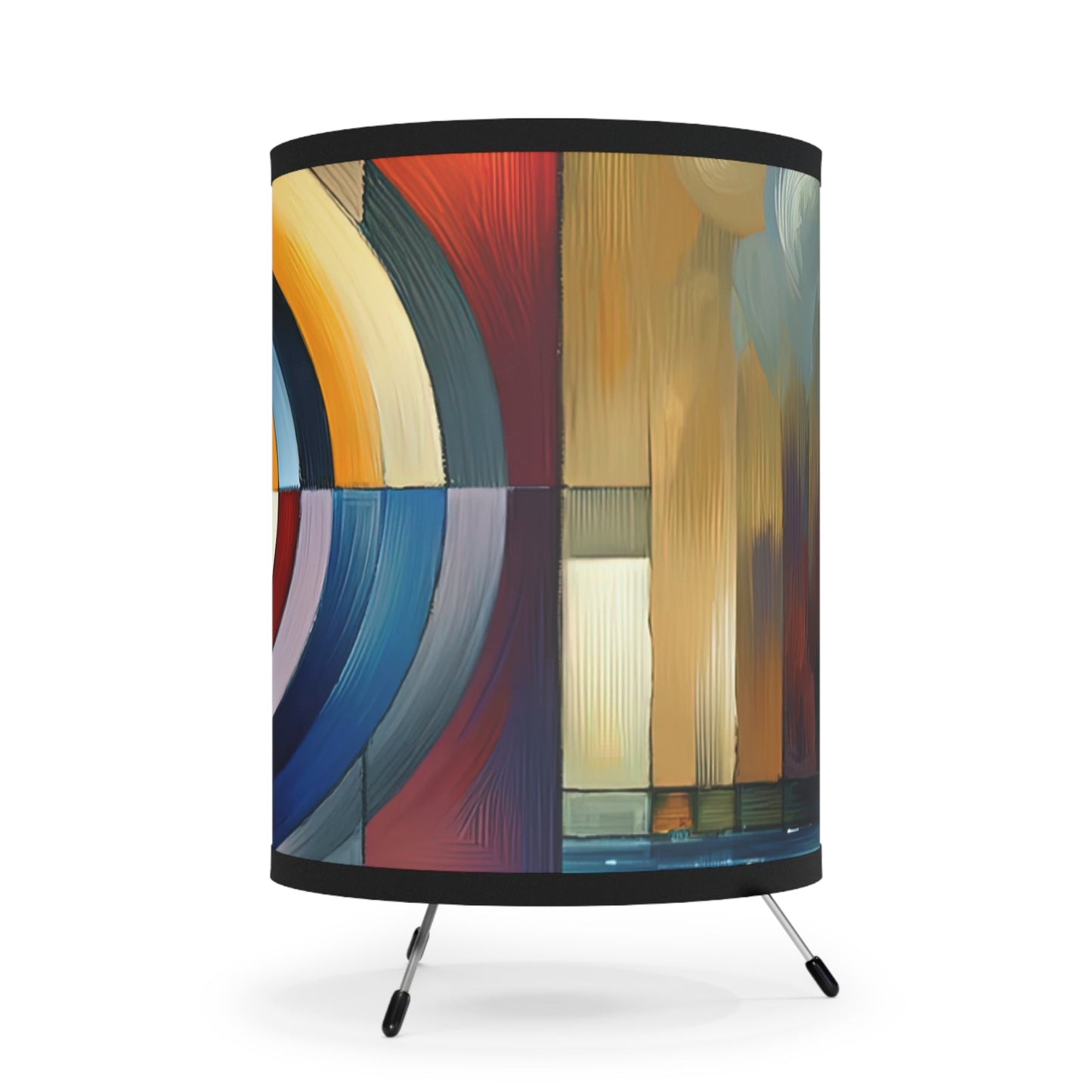 Oneness Through Tachism Tripod Lamp with High-Res Printed Shade, US\CA plug - ATUH.ART