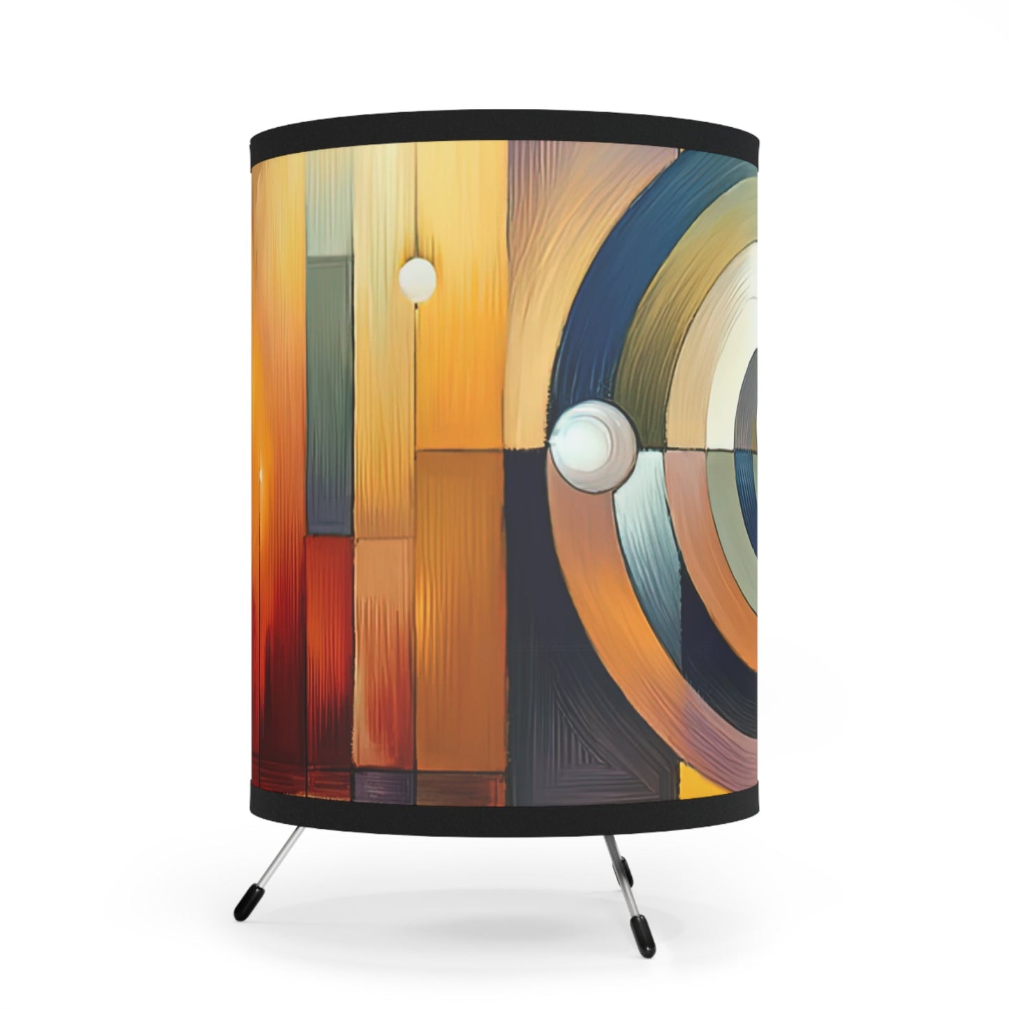Oneness Through Tachism Tripod Lamp with High-Res Printed Shade, US\CA plug - ATUH.ART