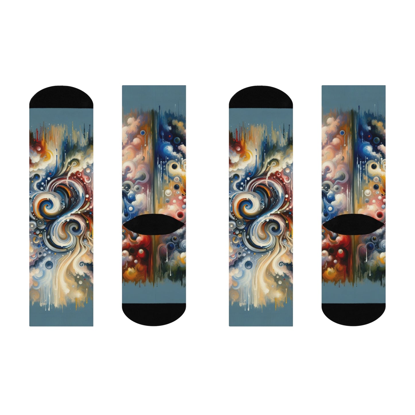 Paradoxical Embrace Tachism Cushioned Crew Socks - ATUH.ART