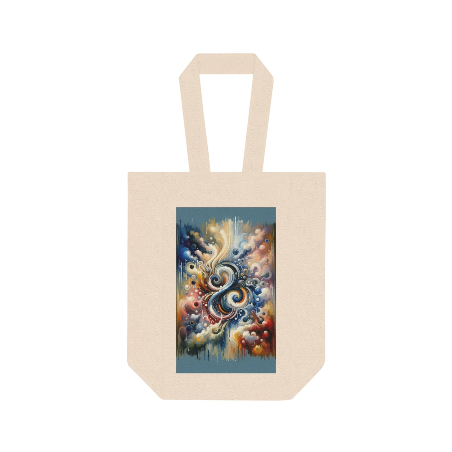 Paradoxical Embrace Tachism Double Wine Tote Bag - ATUH.ART