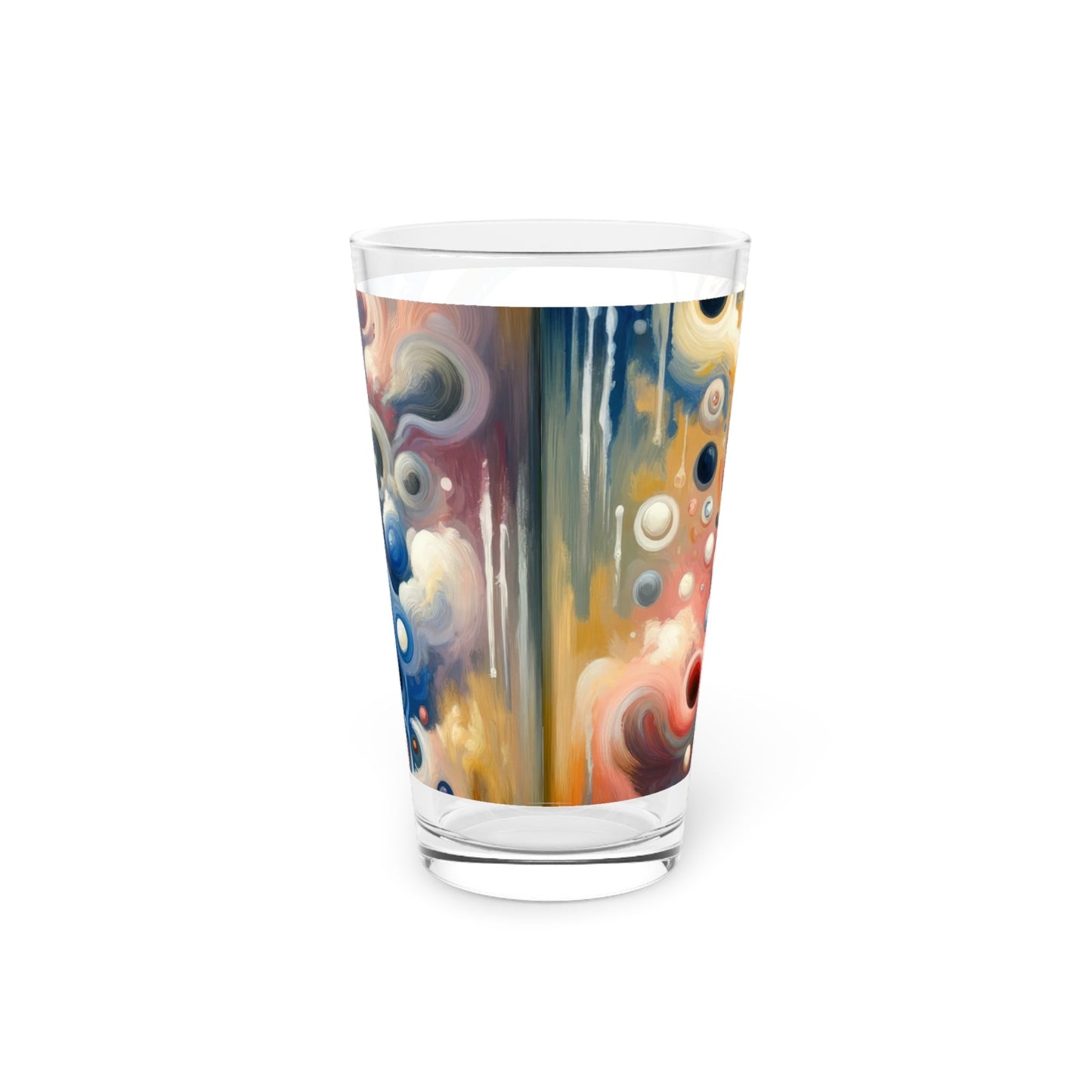 Paradoxical Embrace Tachism Pint Glass, 16oz - ATUH.ART