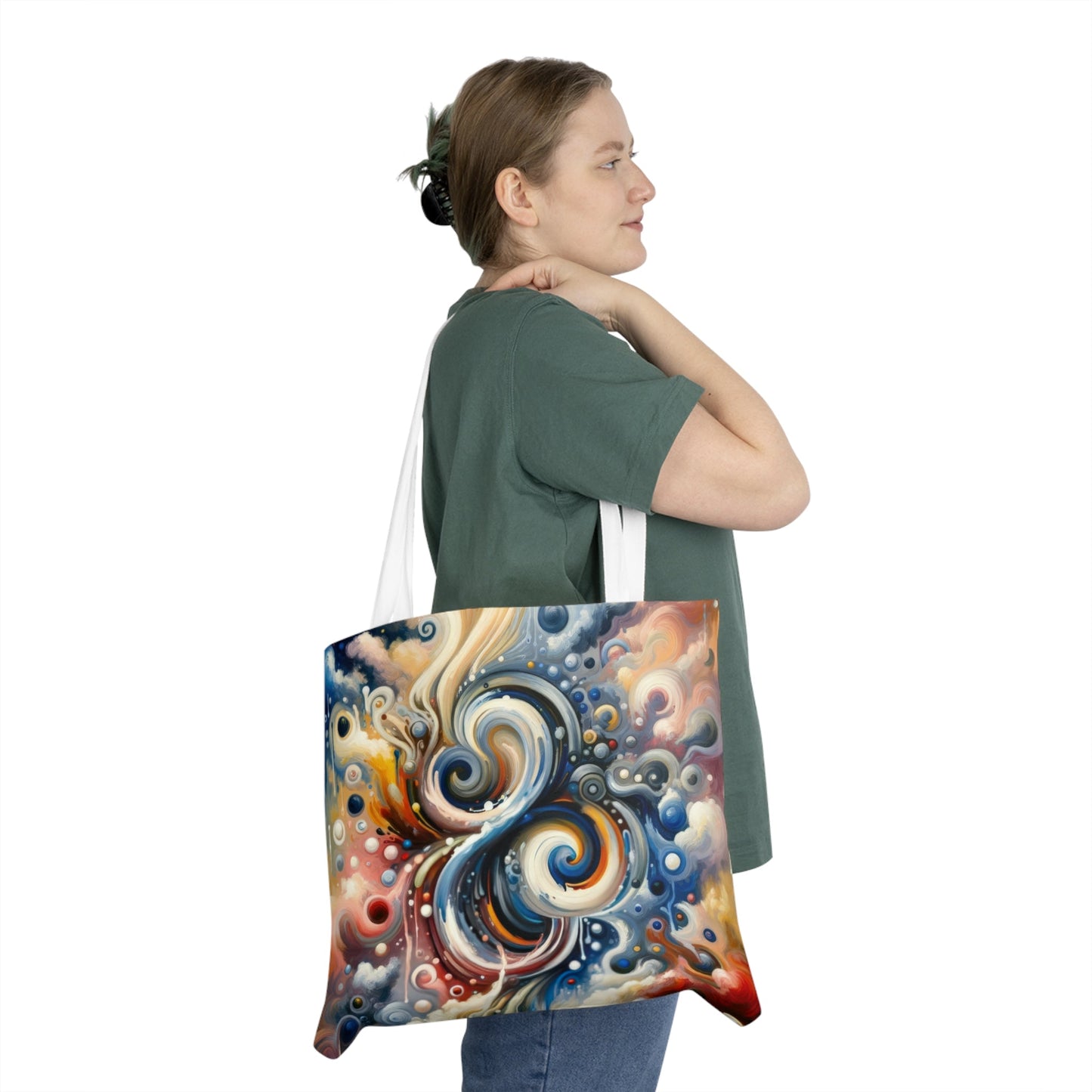 Paradoxical Embrace Tachism Shoulder Tote Bag (AOP) - ATUH.ART