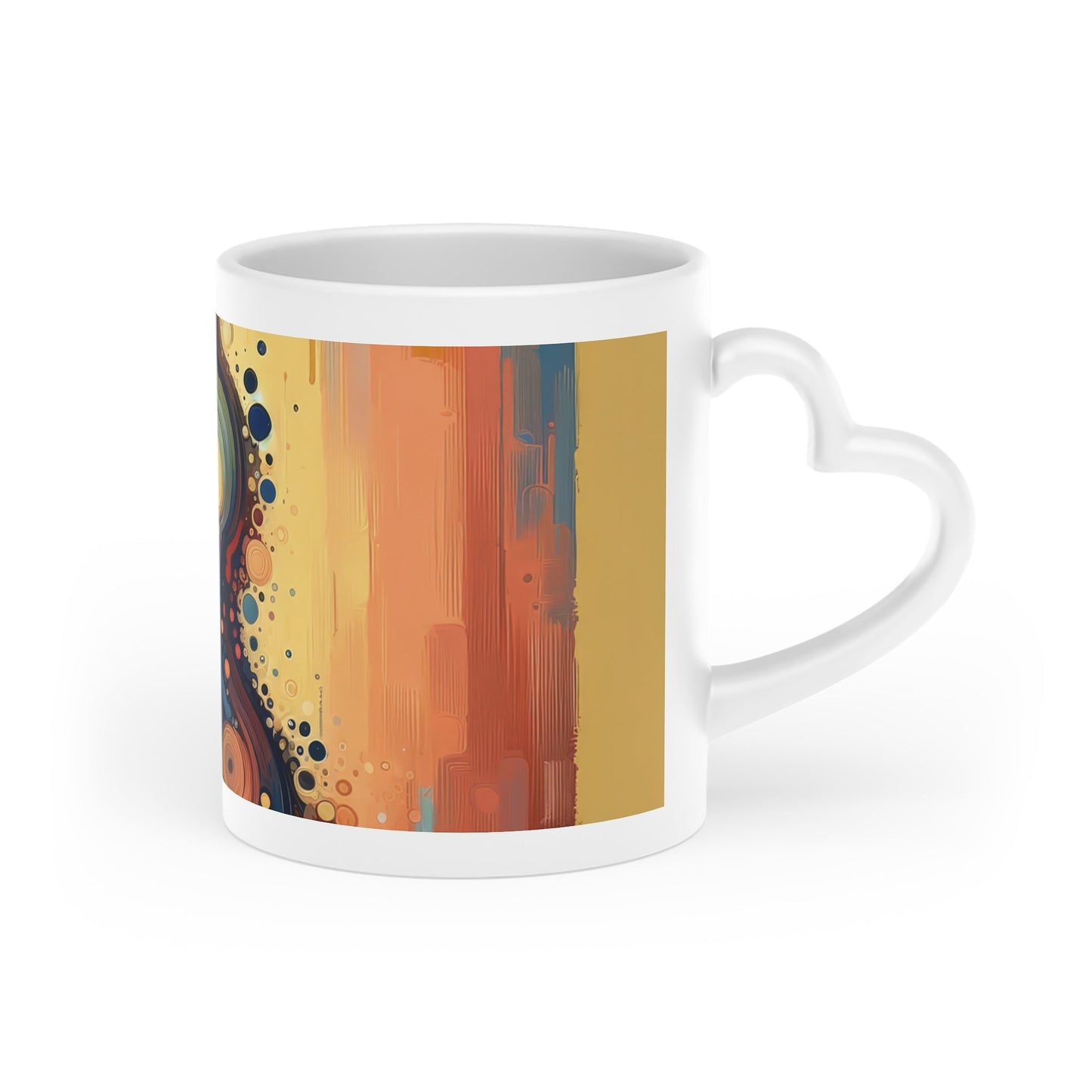 Patience Essence Tachism Heart-Shaped Mug - ATUH.ART