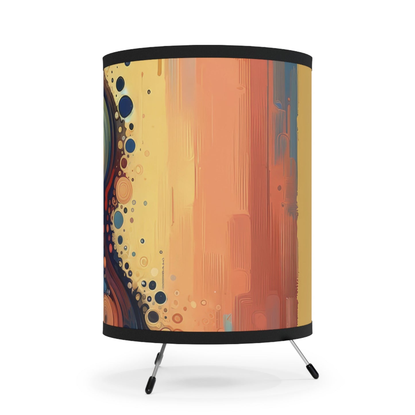 Patience Essence Tachism Tripod Lamp with High-Res Printed Shade, US\CA plug - ATUH.ART