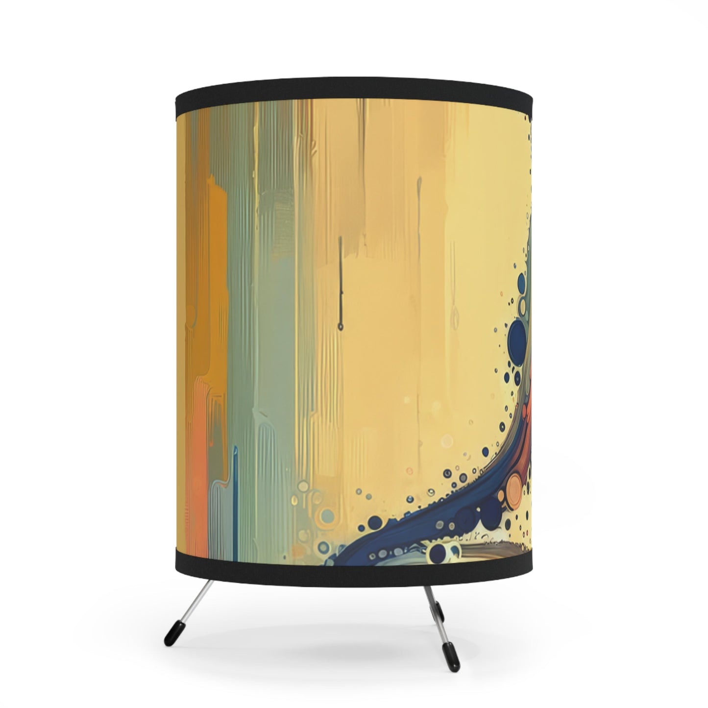Patience Essence Tachism Tripod Lamp with High-Res Printed Shade, US\CA plug - ATUH.ART