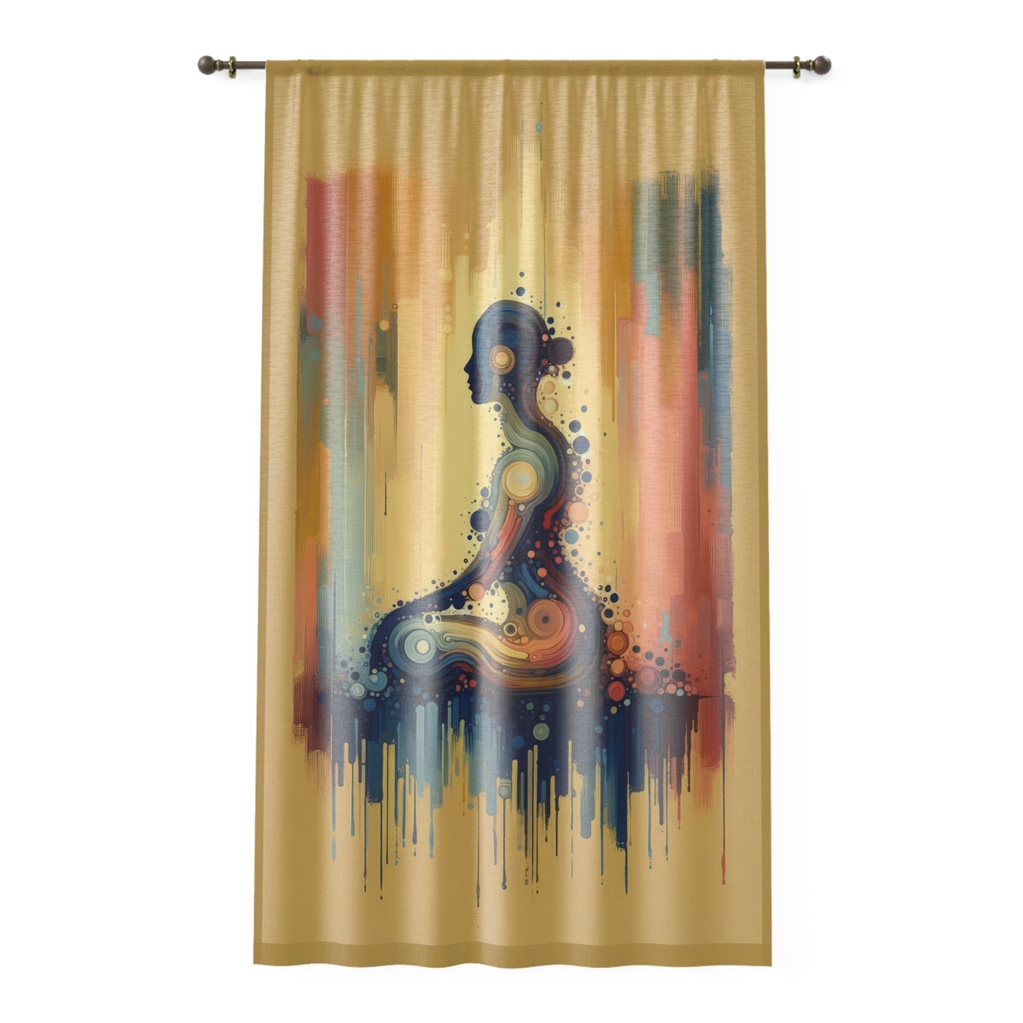 Patience Essence Tachism Window Curtain - ATUH.ART