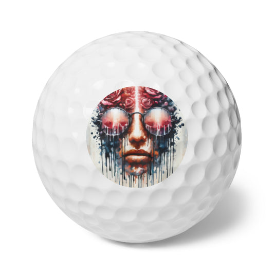 Perception Cleansing Tachism Golf Balls, 6pcs - ATUH.ART